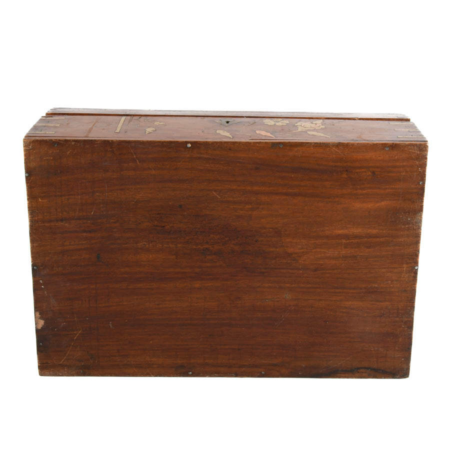 Antique Marquetry Inlaid Document Box-10