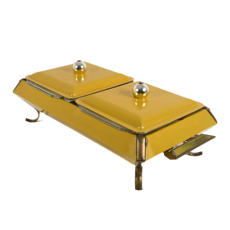 Mid-Century Modern Anchor Hocking Double Chafing Server-3