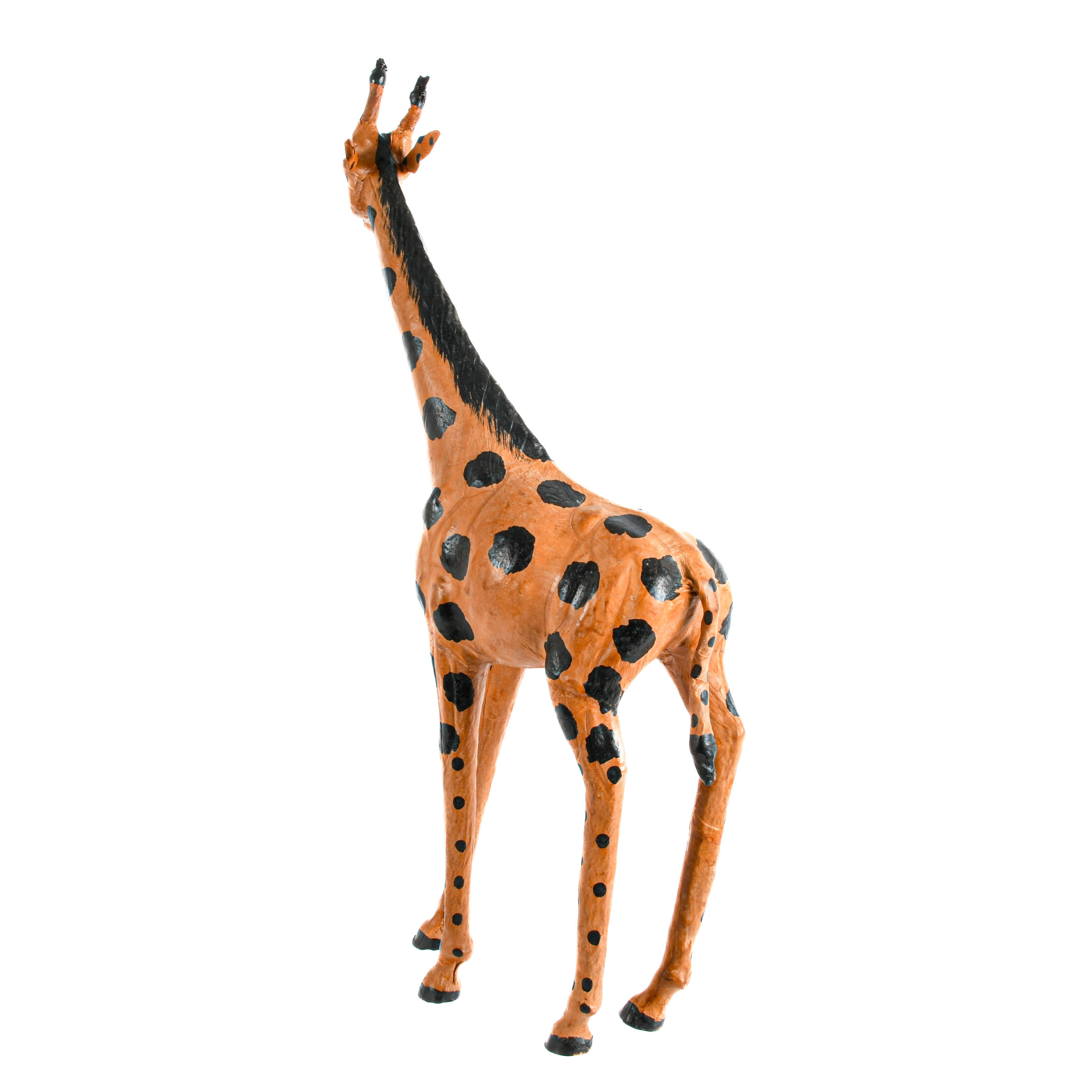 Abercrombie & Fitch-Style Leather and Painted Giraffe Figure-6