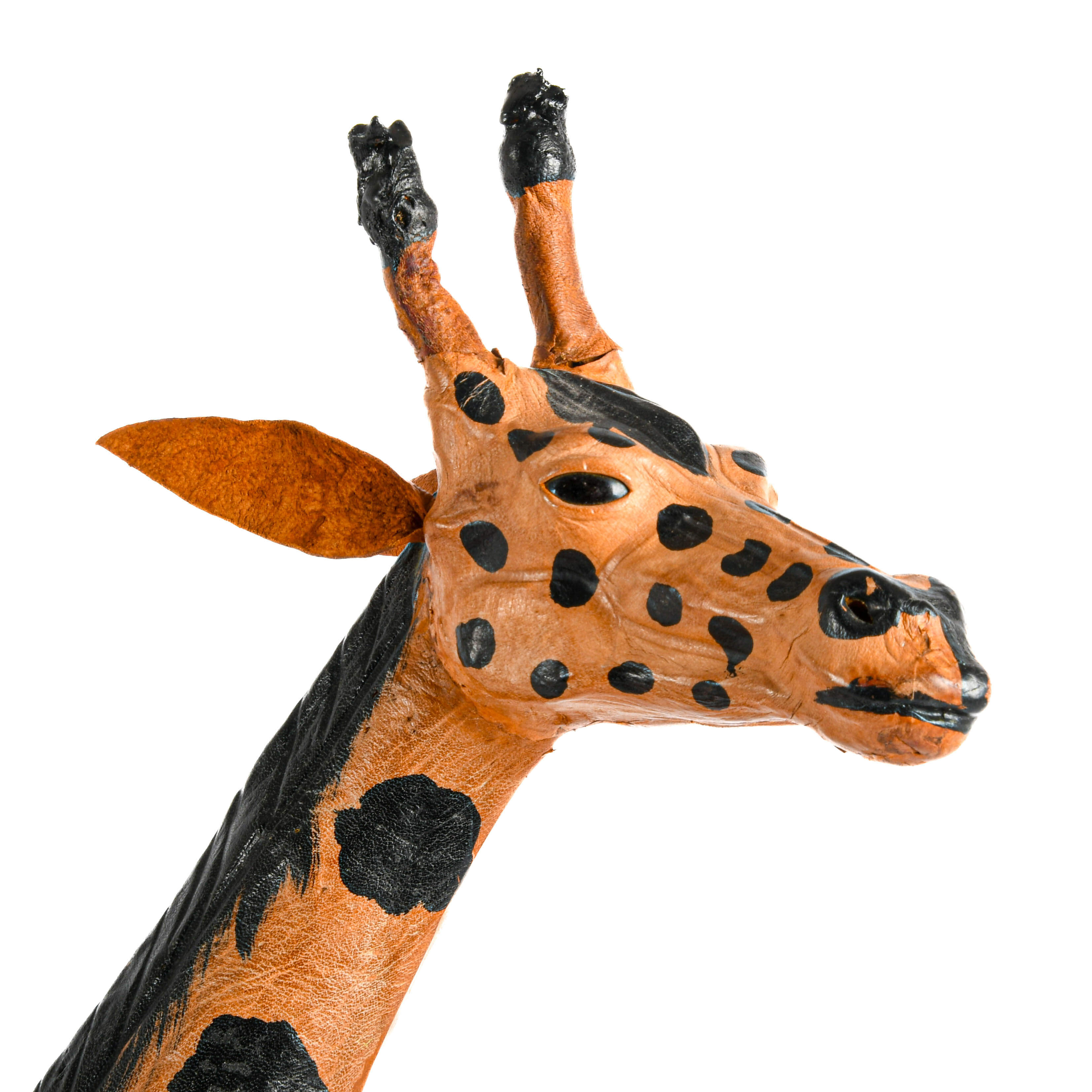 Abercrombie & Fitch-Style Leather and Painted Giraffe Figure-3