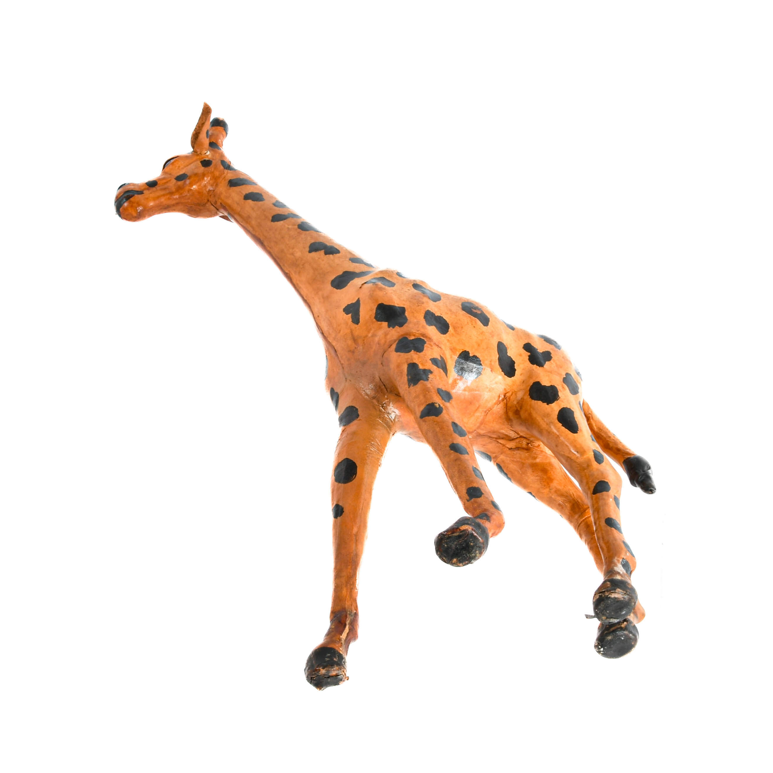 Abercrombie & Fitch-Style Leather and Painted Giraffe Sculpture-8