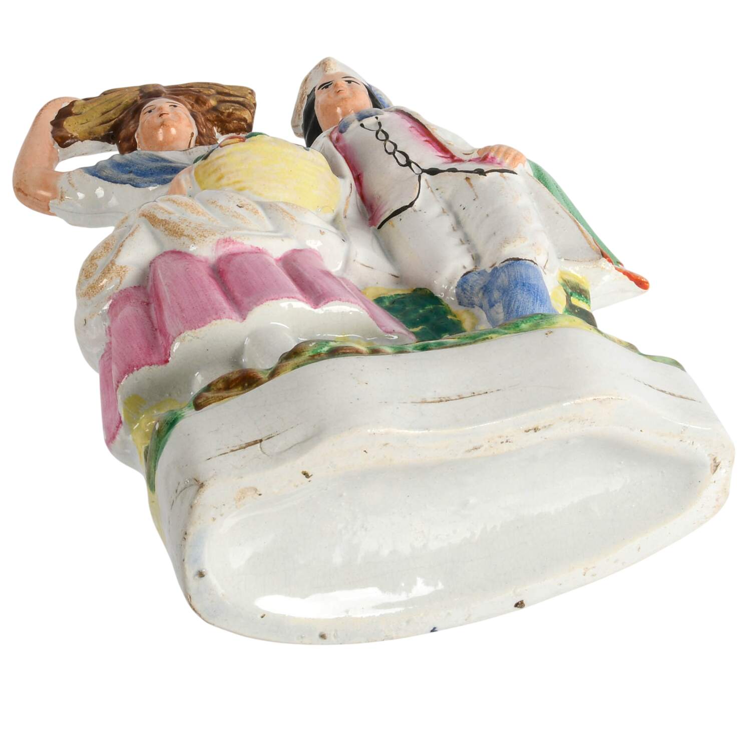 Antique 19th-Century Staffordshire Couple Figure-5