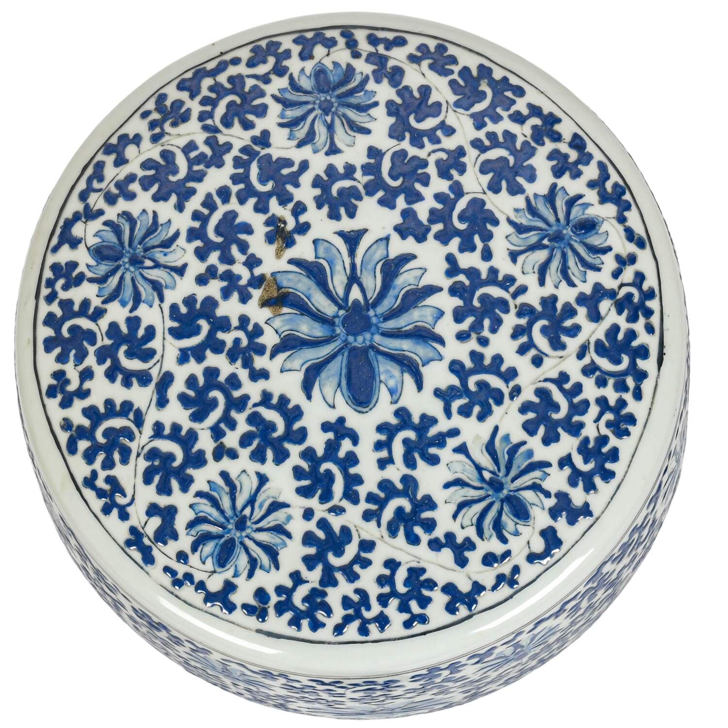Japanese Blue and White Garden Barrel-3