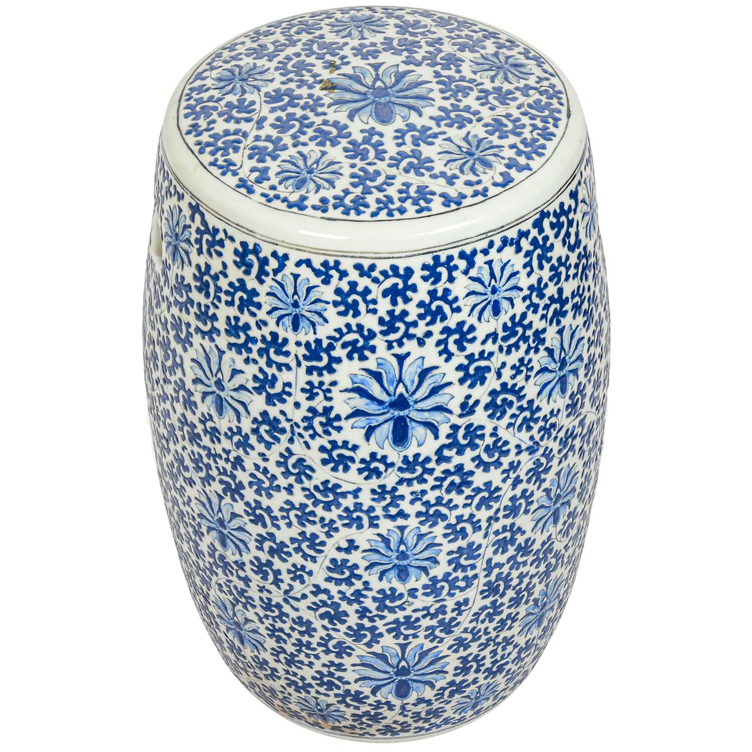 Japanese Blue and White Garden Barrel-2
