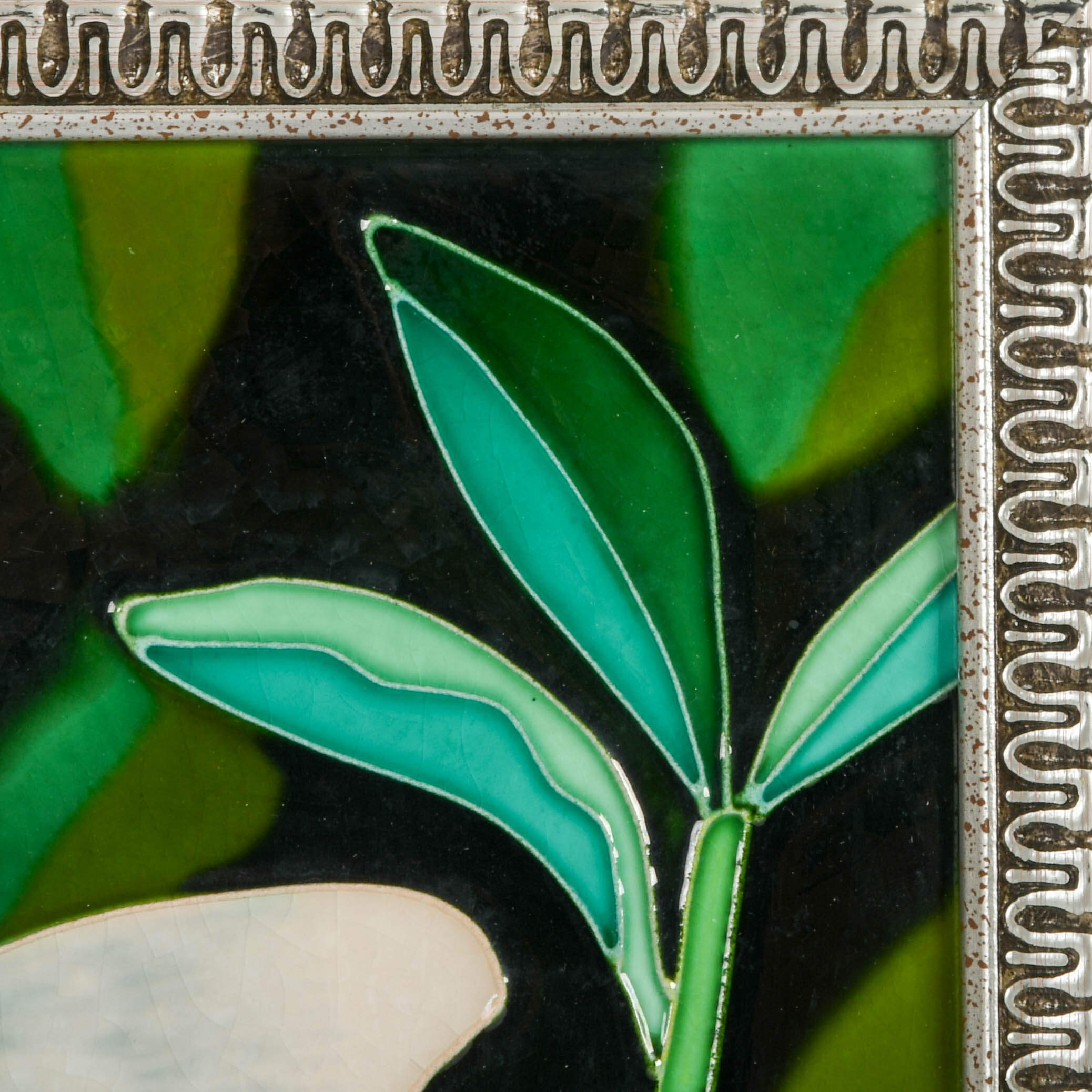 Framed Porcelain Orchids Wall Tile-3