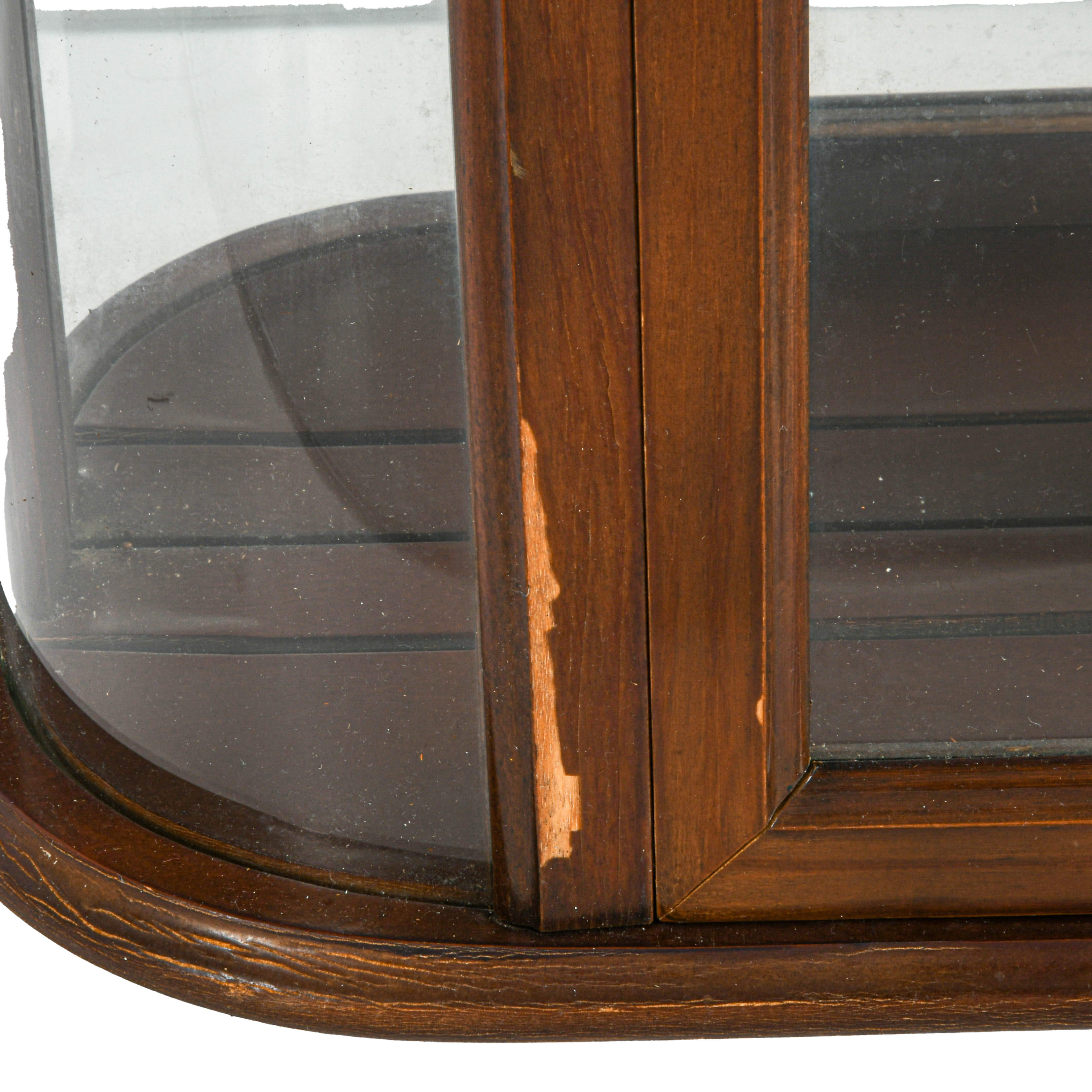 Bombay Mahogany Glass Front Curio Cabinet-2