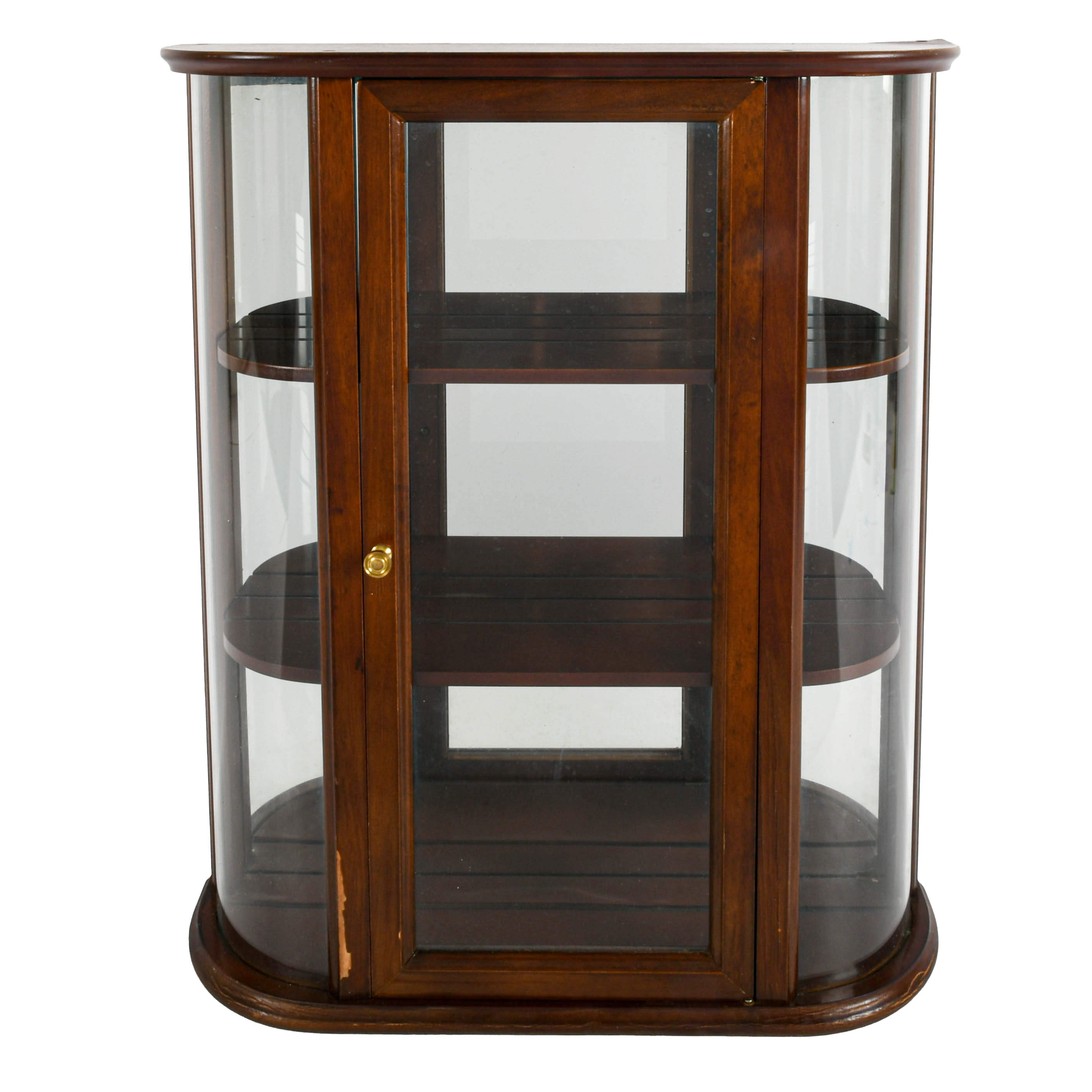 Bombay Mahogany Glass Front Curio Cabinet-1