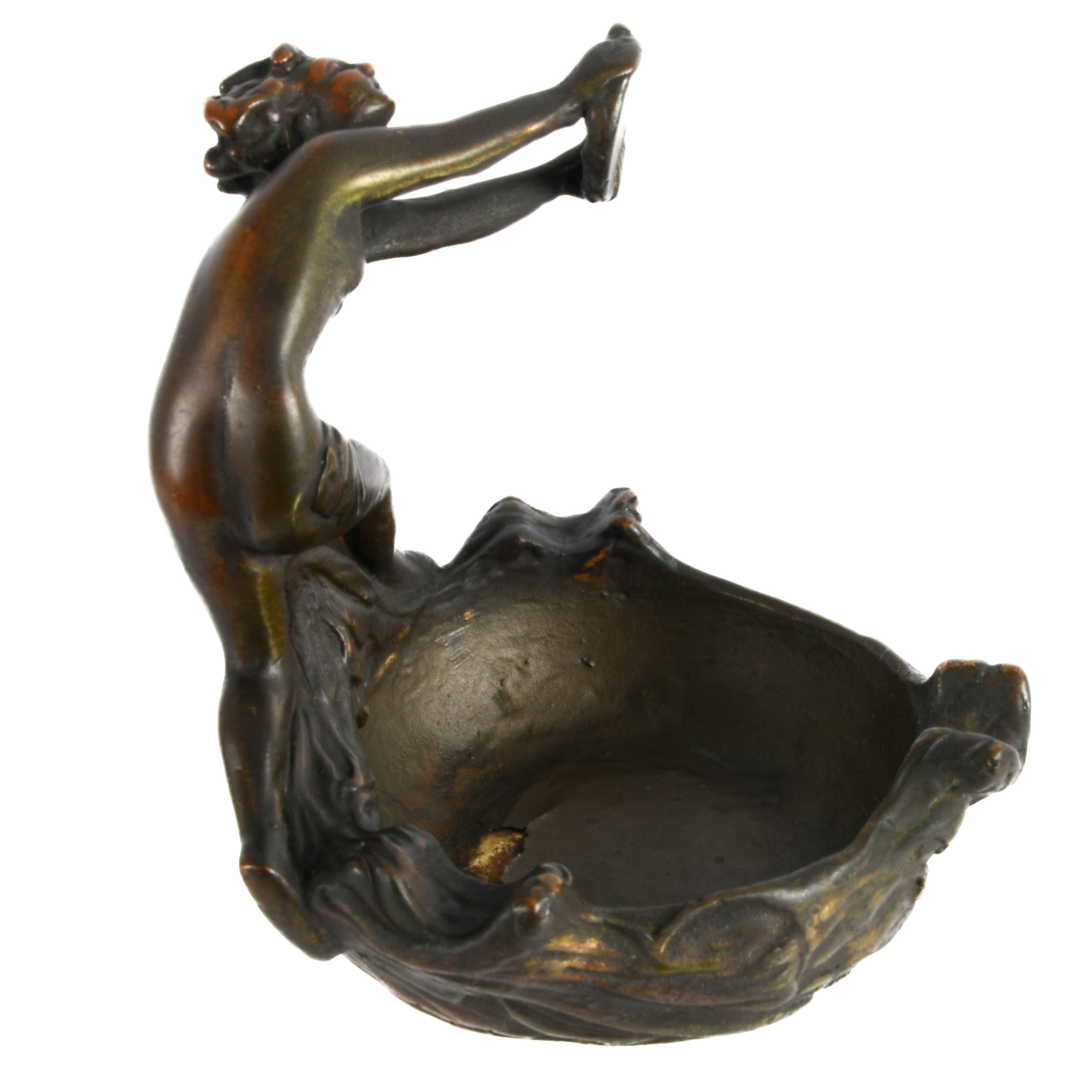 Antique Armor Bronze Co. Figural Ashtray-5