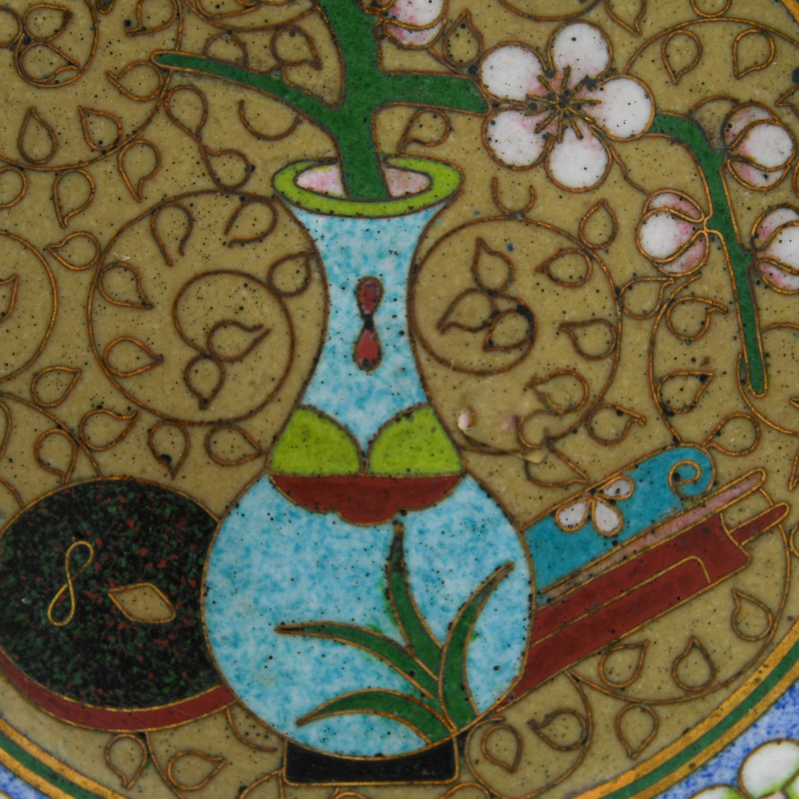 Chinese Floral Cloisonné Ashtray-2