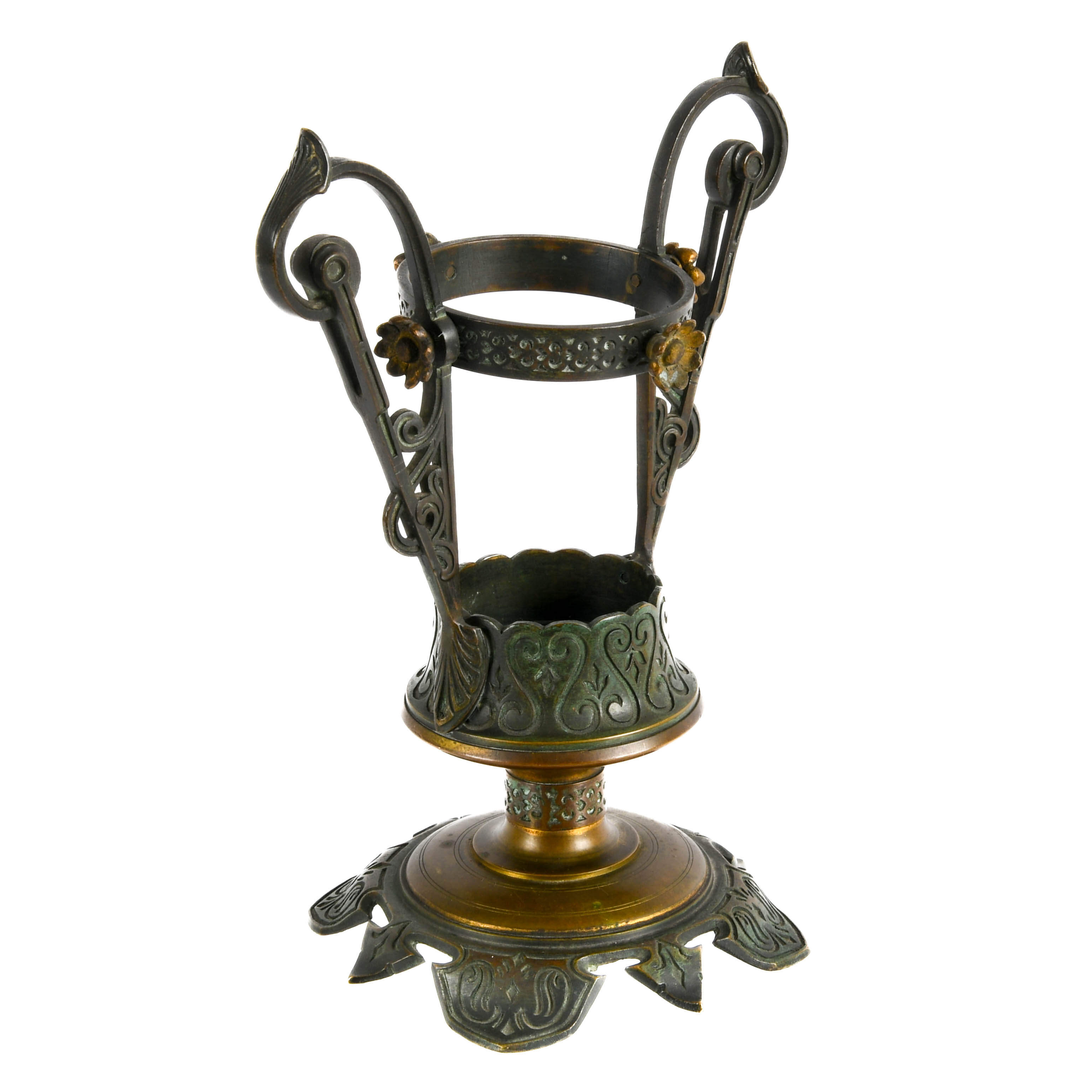 Art Nouveau Metal Incense Burner-4
