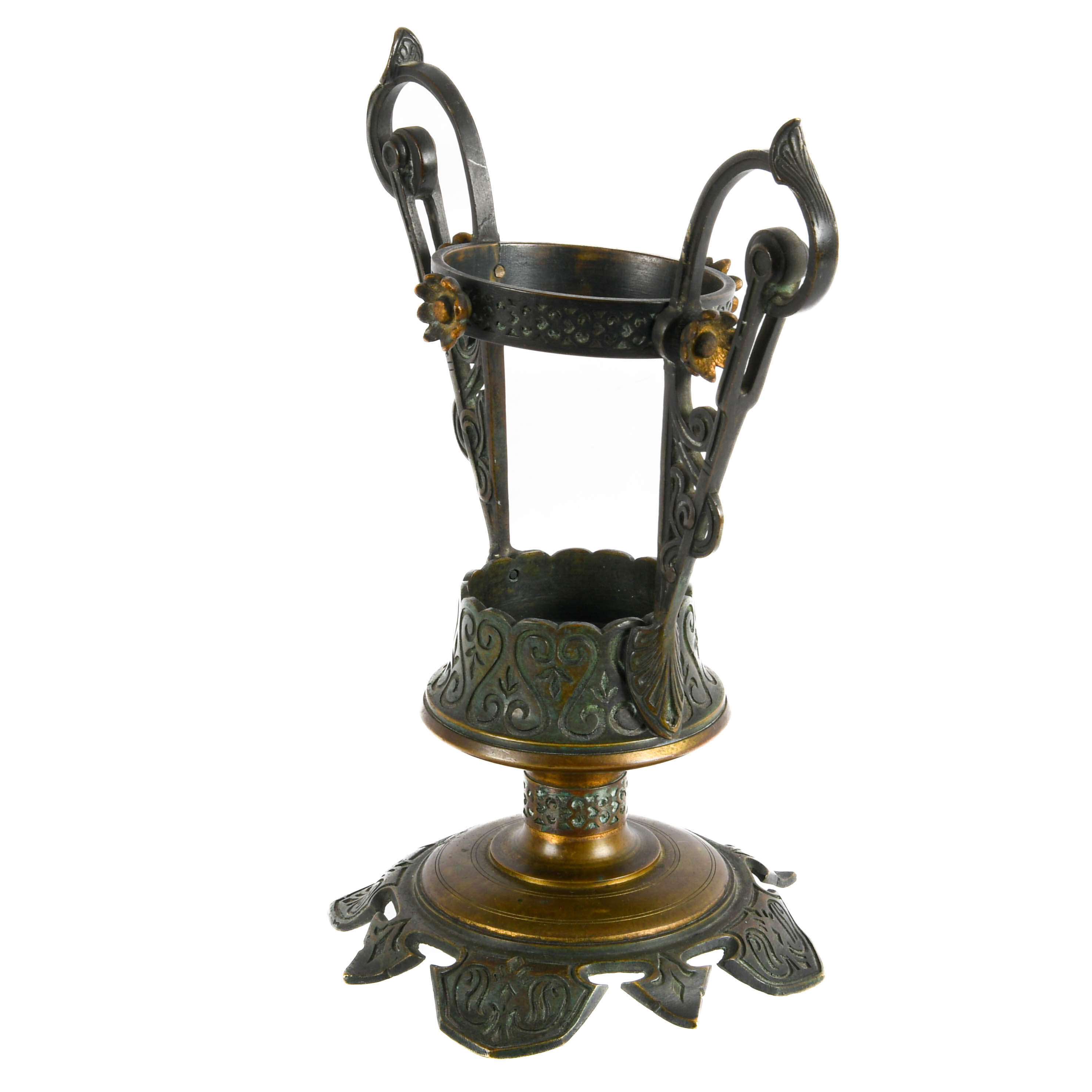 Art Nouveau Metal Incense Burner-3