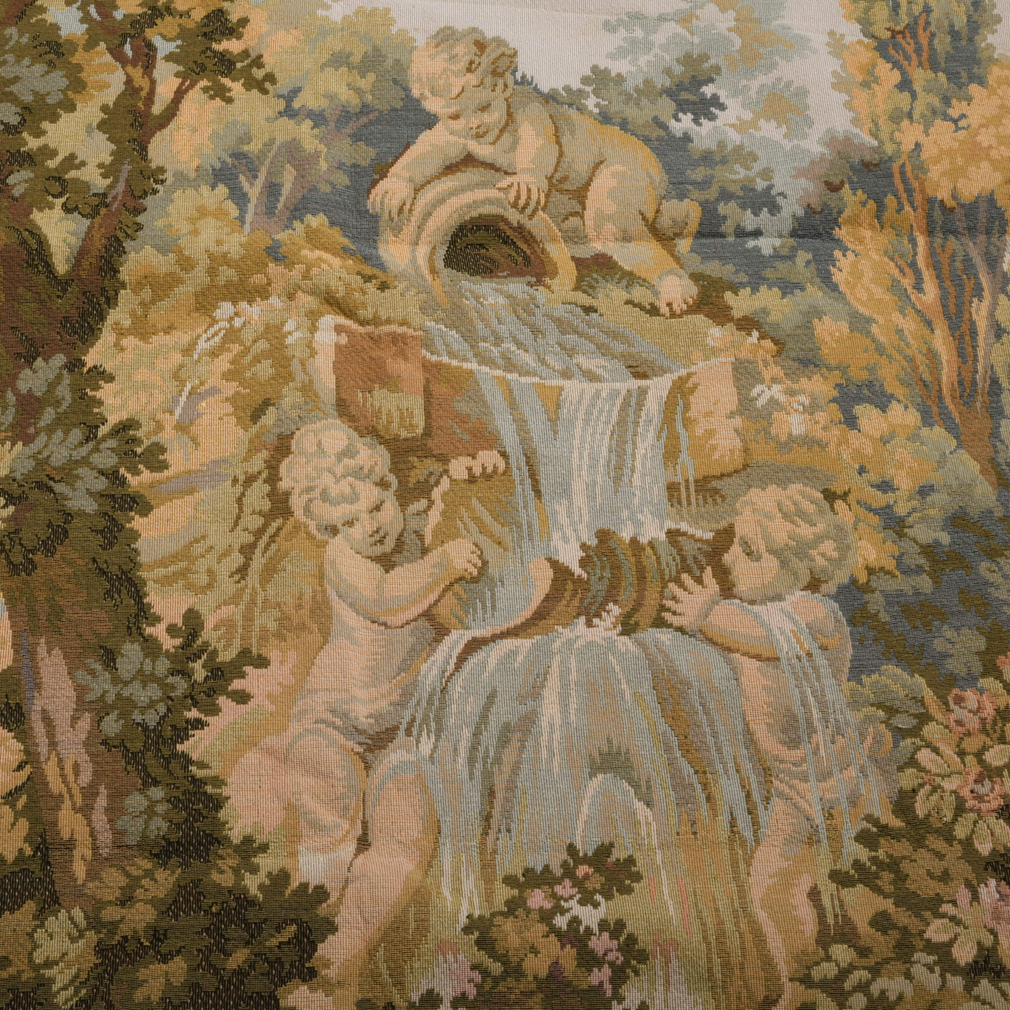 Romantic French Scenic Estate Wall Tapestry-4