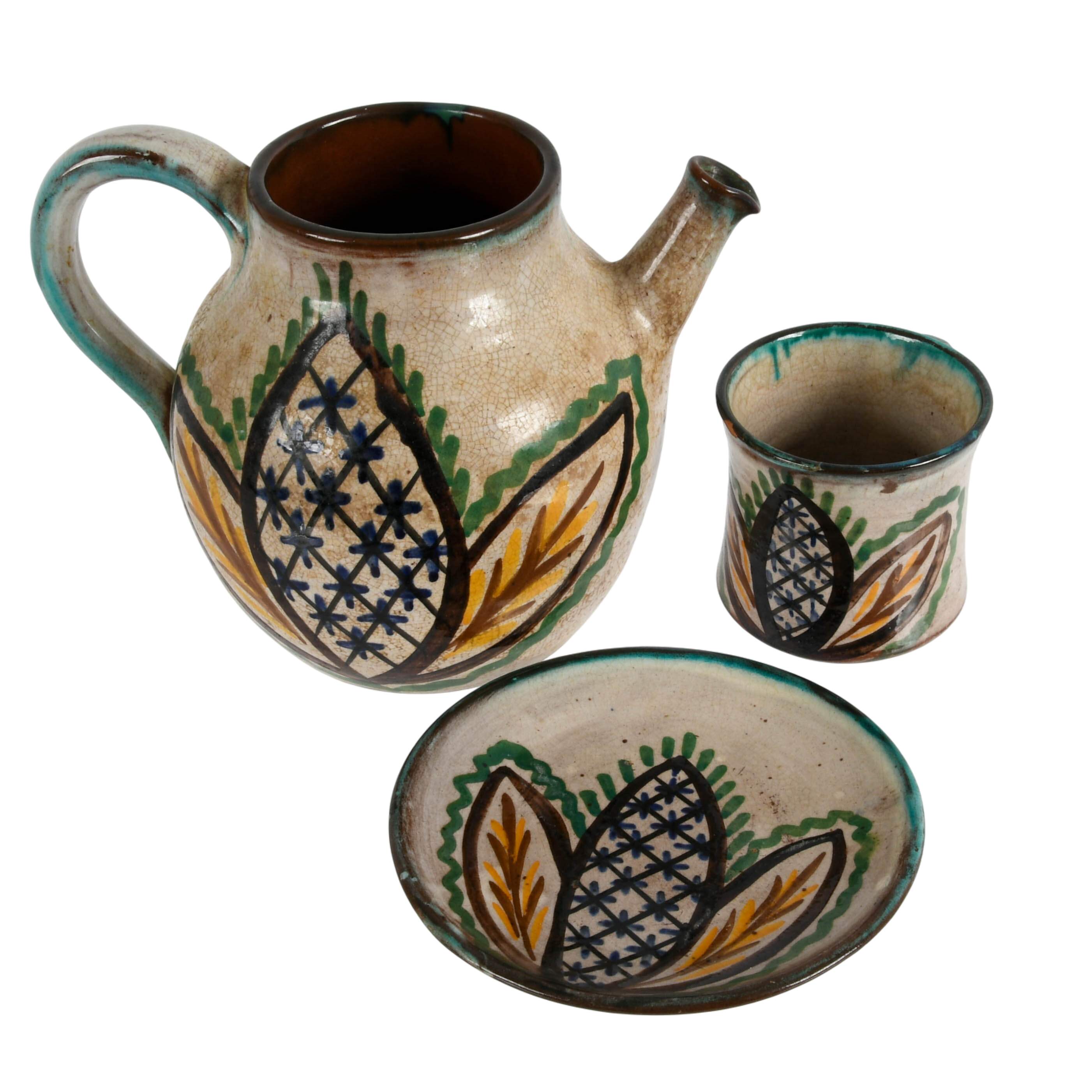 Glazed Studio Pottery Tea Set-5