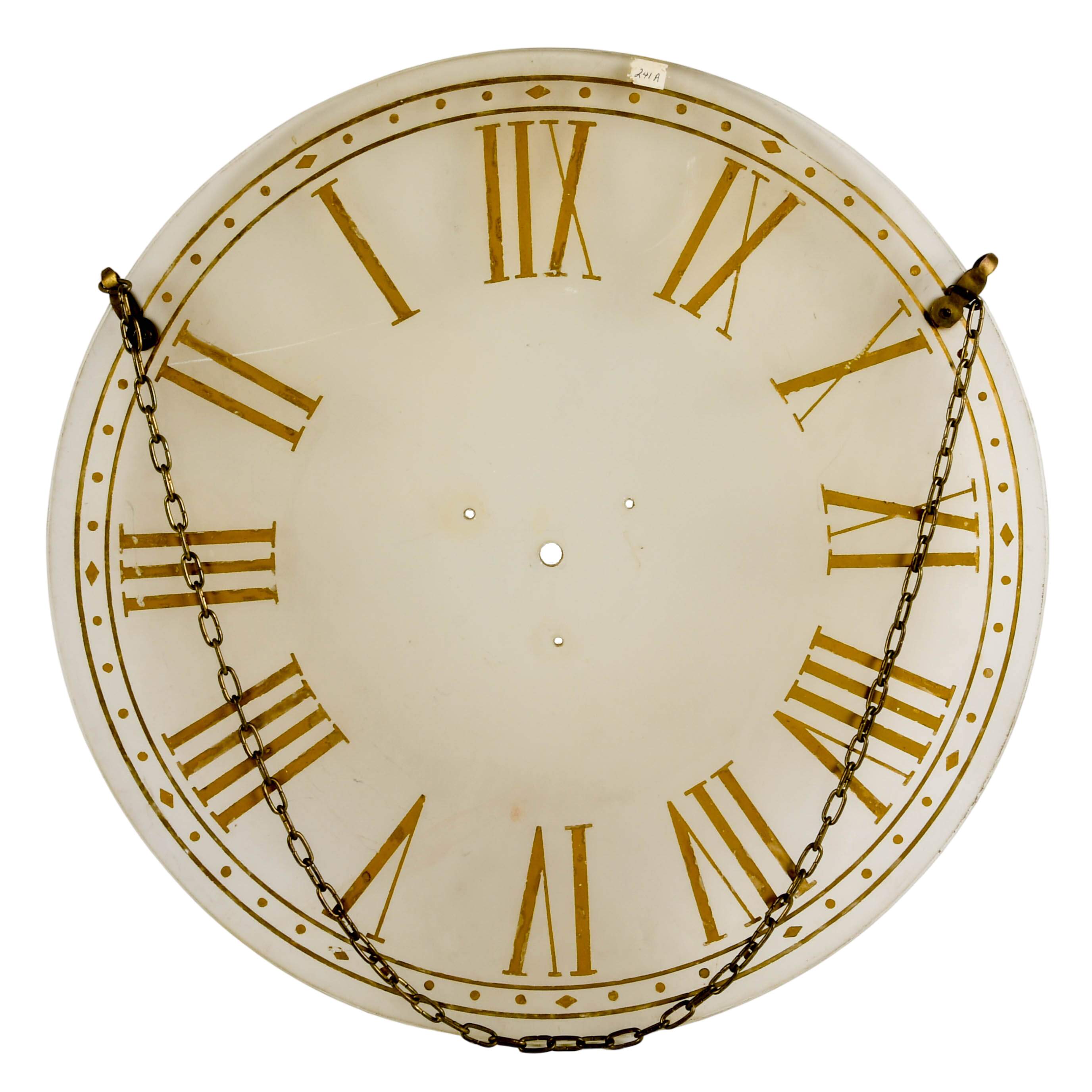 Oversized Glass Clock Face Hanging Wall Sculpture-7