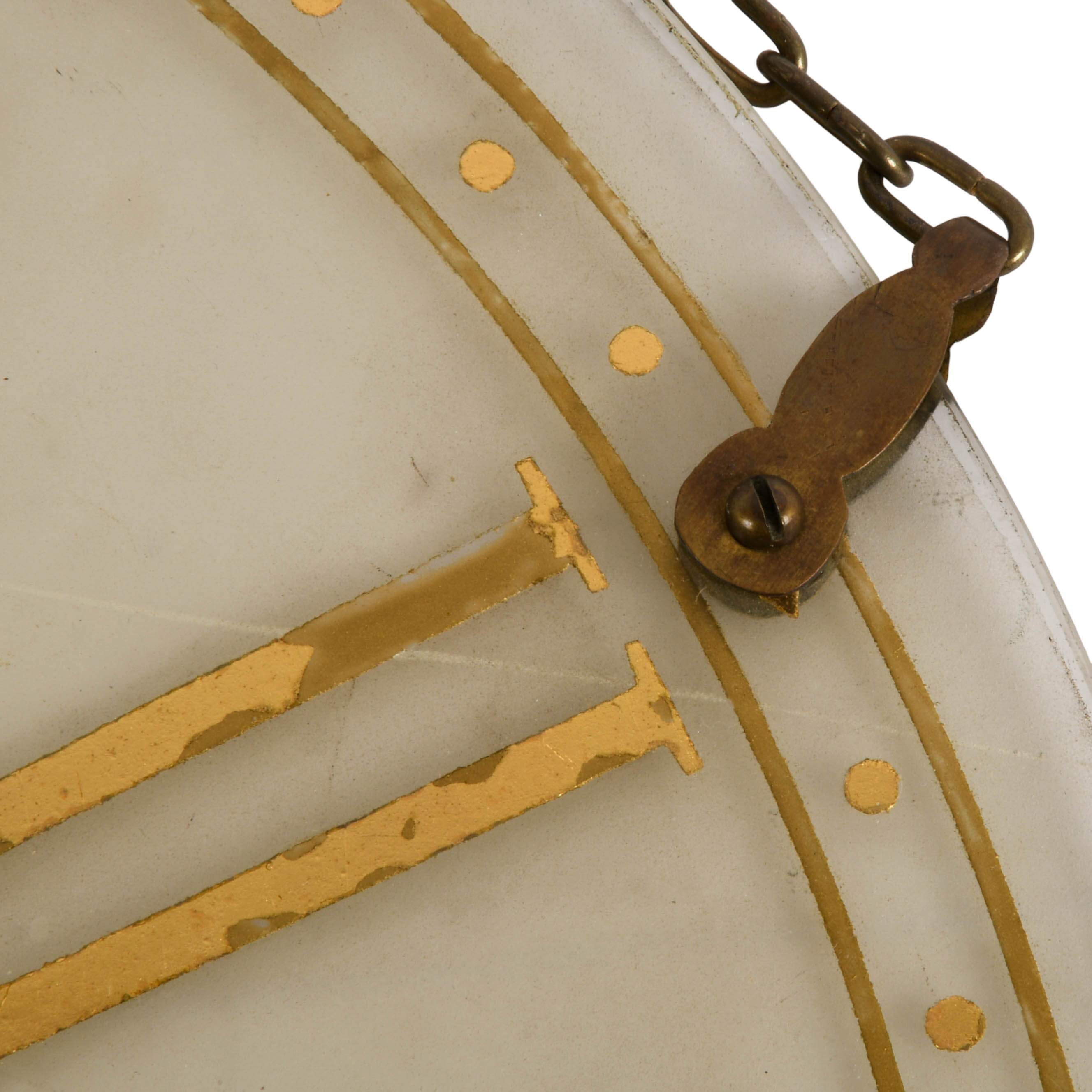 Oversized Glass Clock Face Hanging Wall Sculpture-6