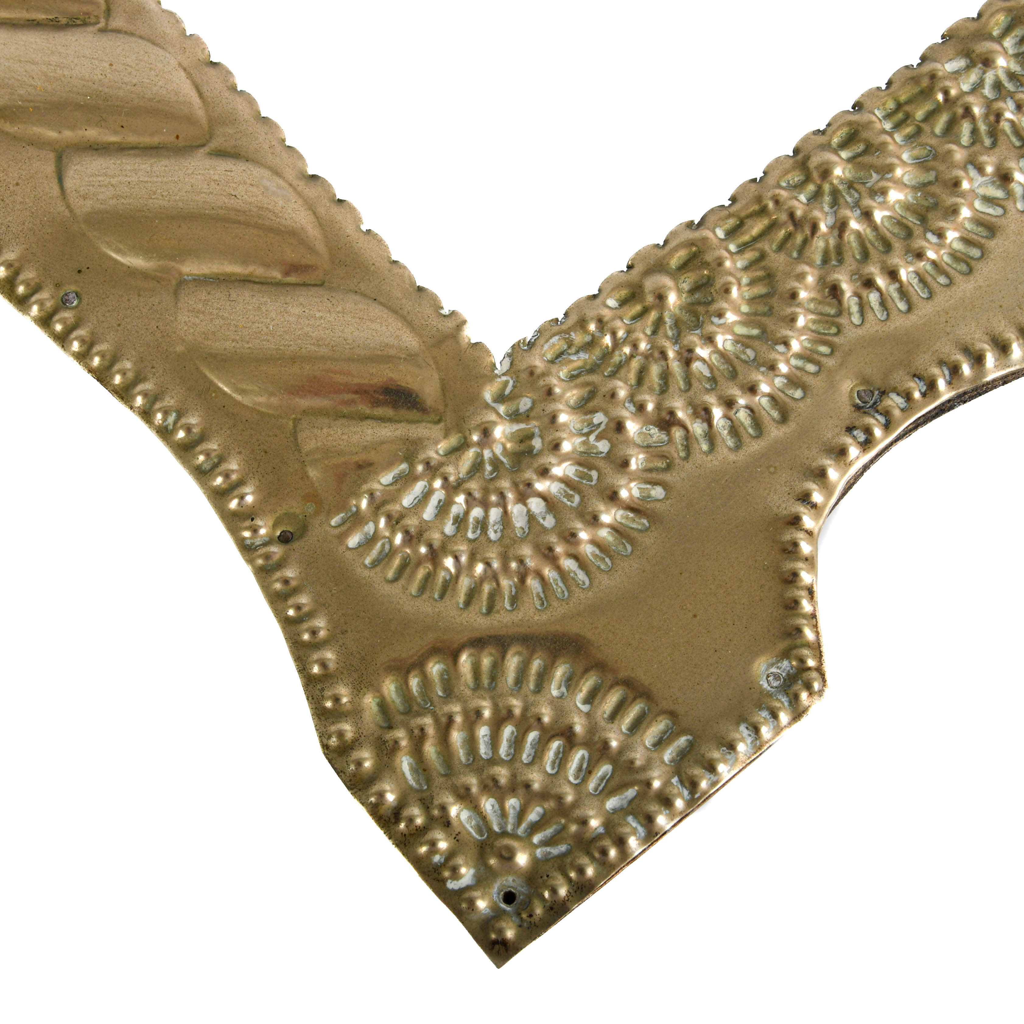 Antique Large Metal Repoussé Frame-4