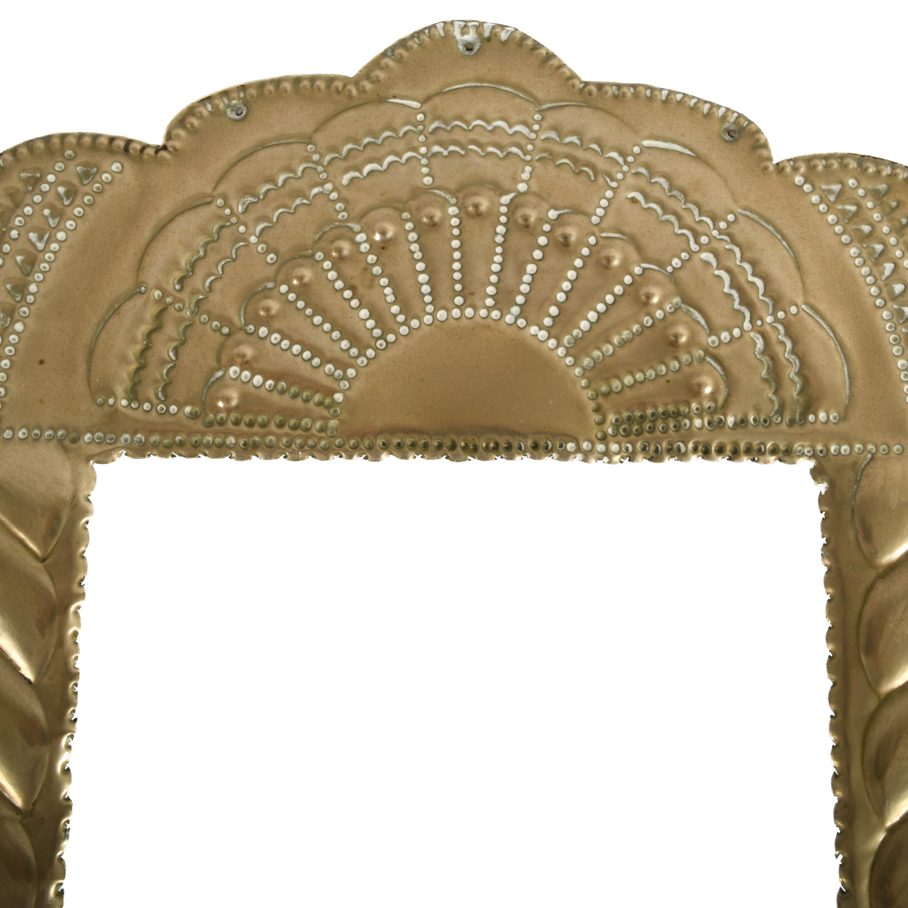 Antique Large Metal Repoussé Frame-2