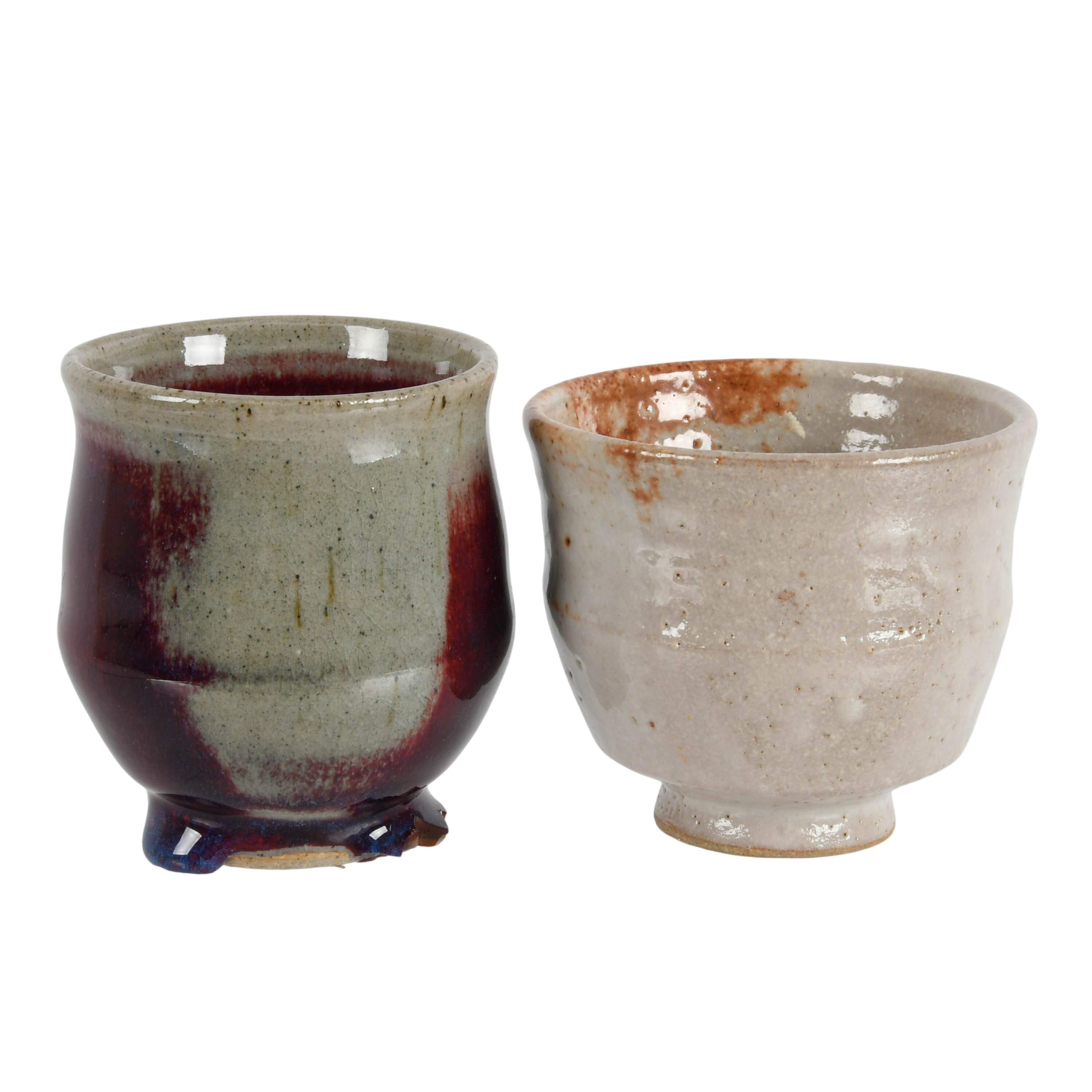 Grouping of Signed Studio Art Pottery Cups and Vases-4