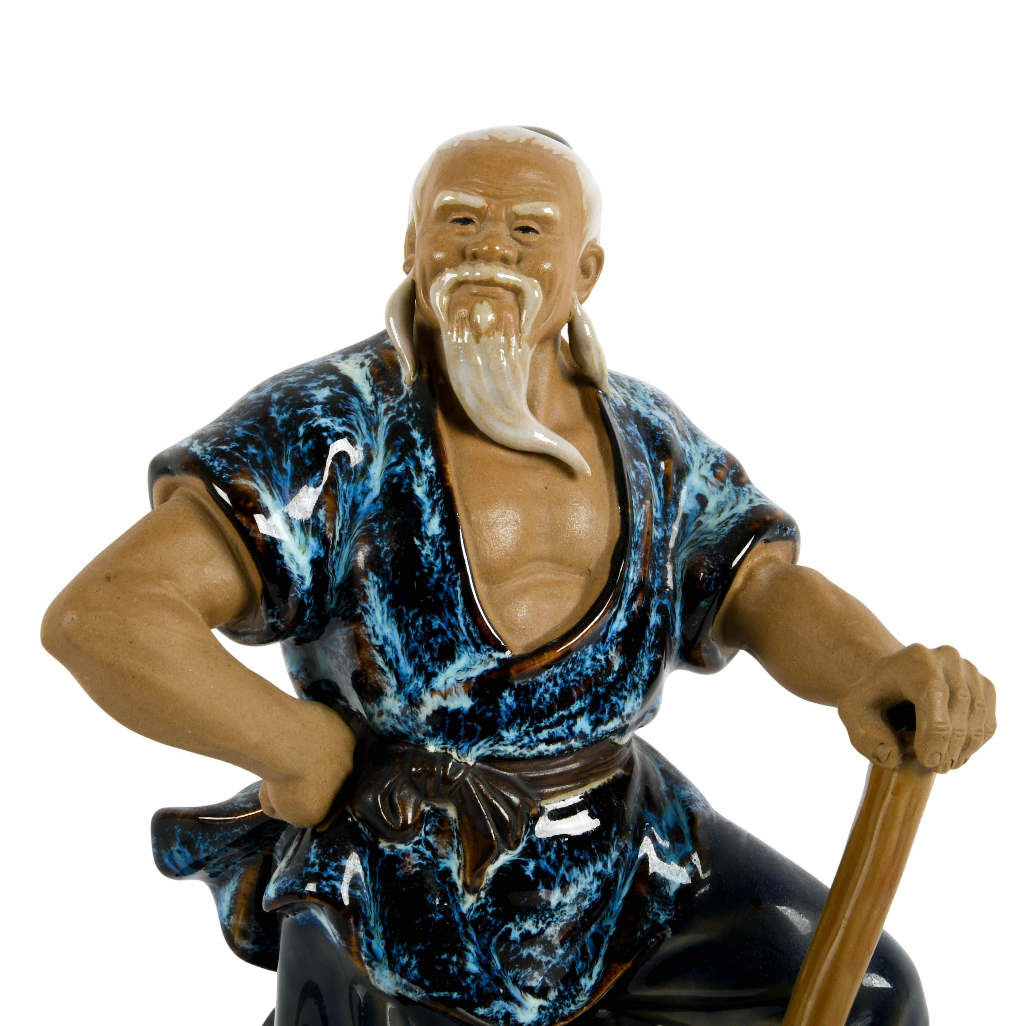 Set of Two Glazed Chinese Mudmen-2