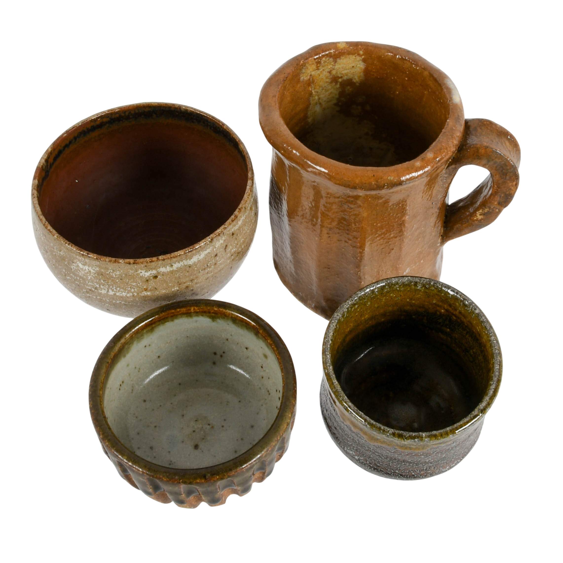 Grouping of Four Studio Pottery Cups-2