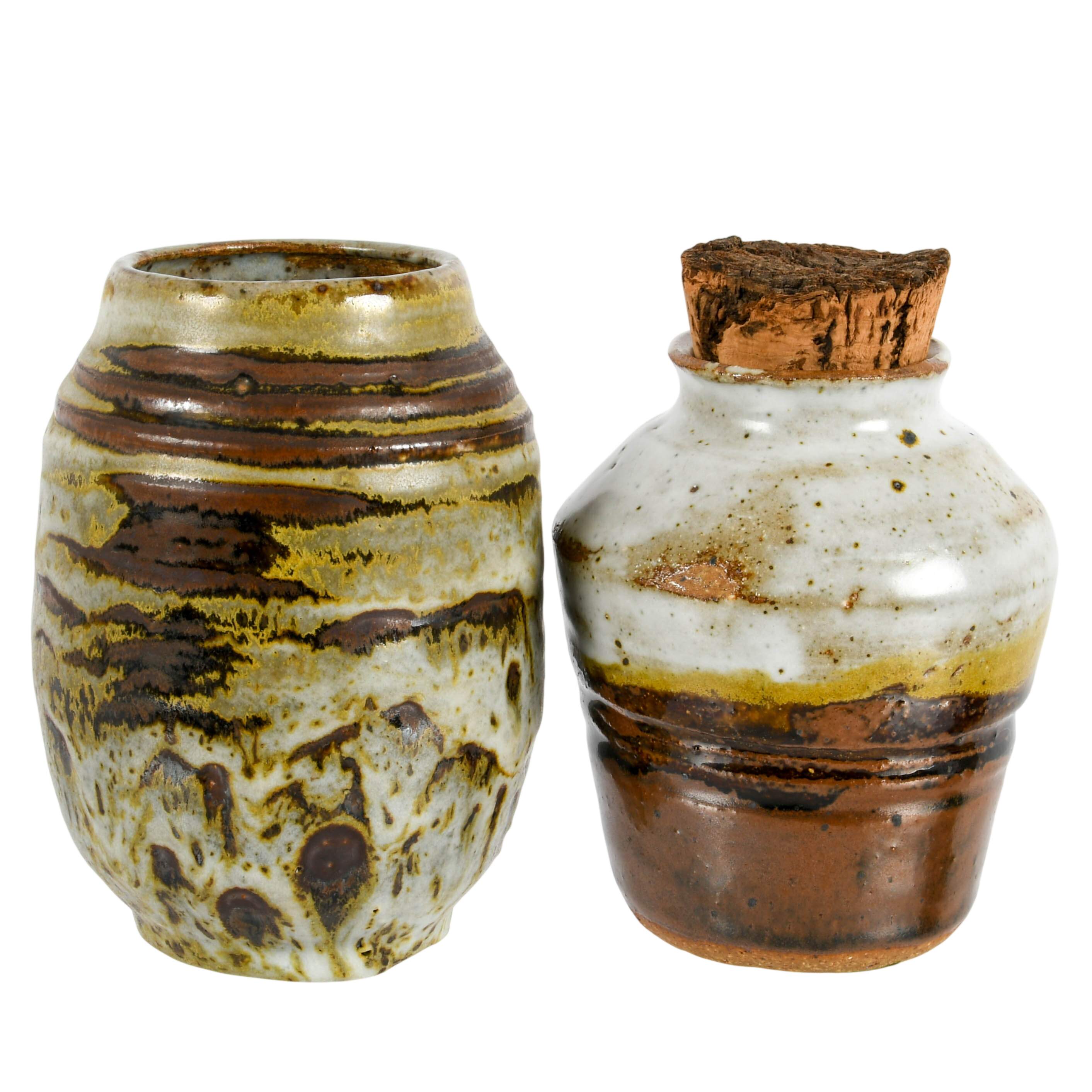 Grouping of Three Studio Pottery Items-4