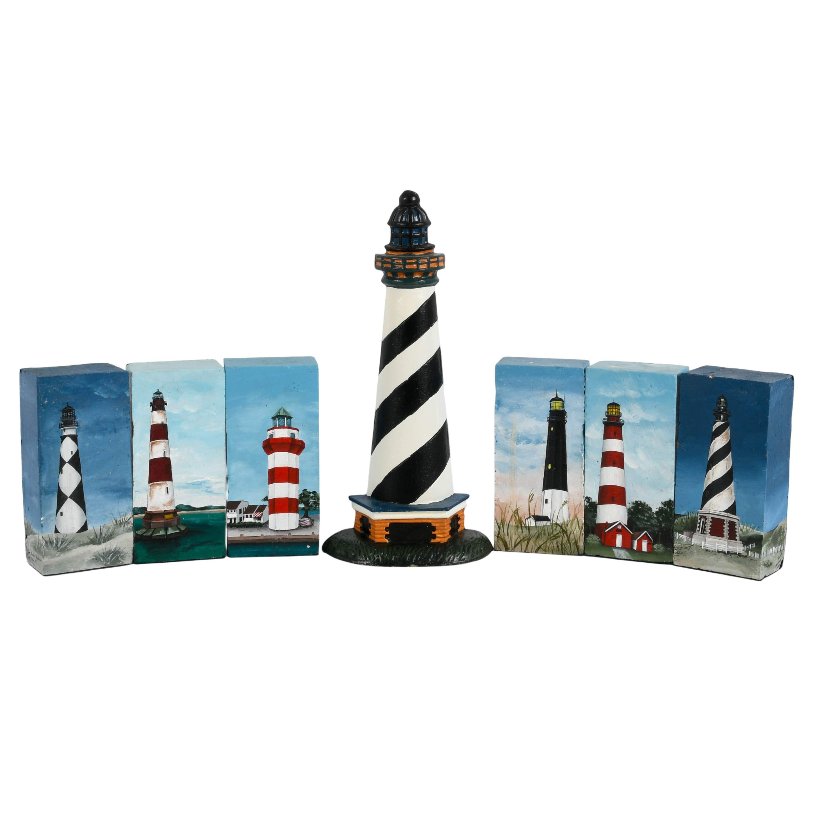 Eight Piece Grouping of Lighthouse-Themed Décor-1