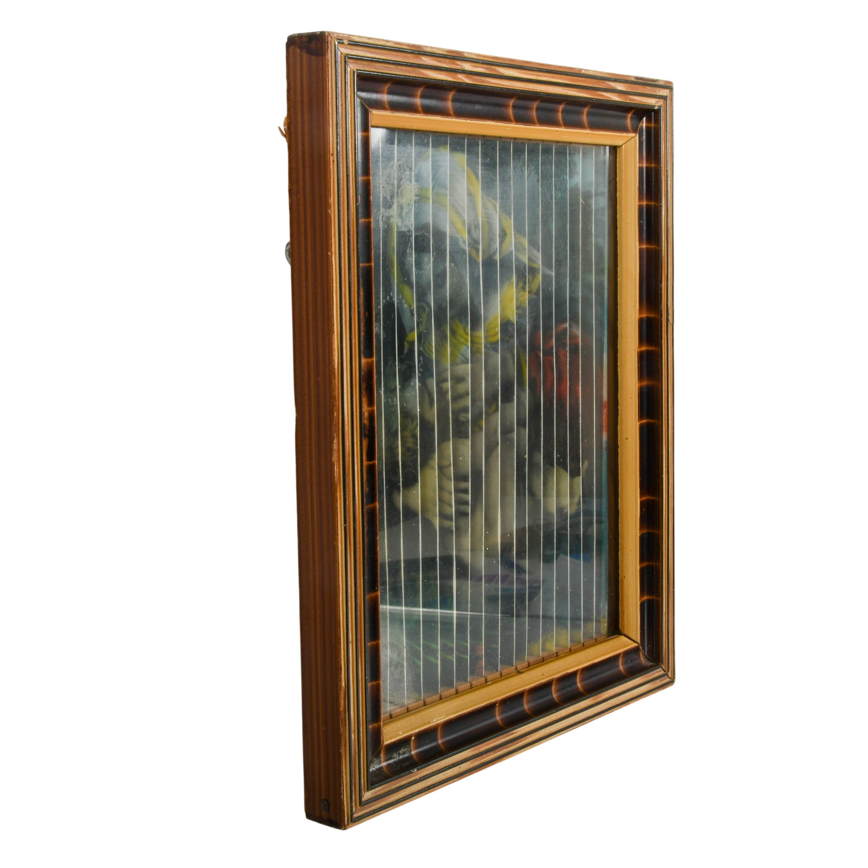 Religious Three-Way Tricenium Art of Virgin Mary and Pope John Paul II-3