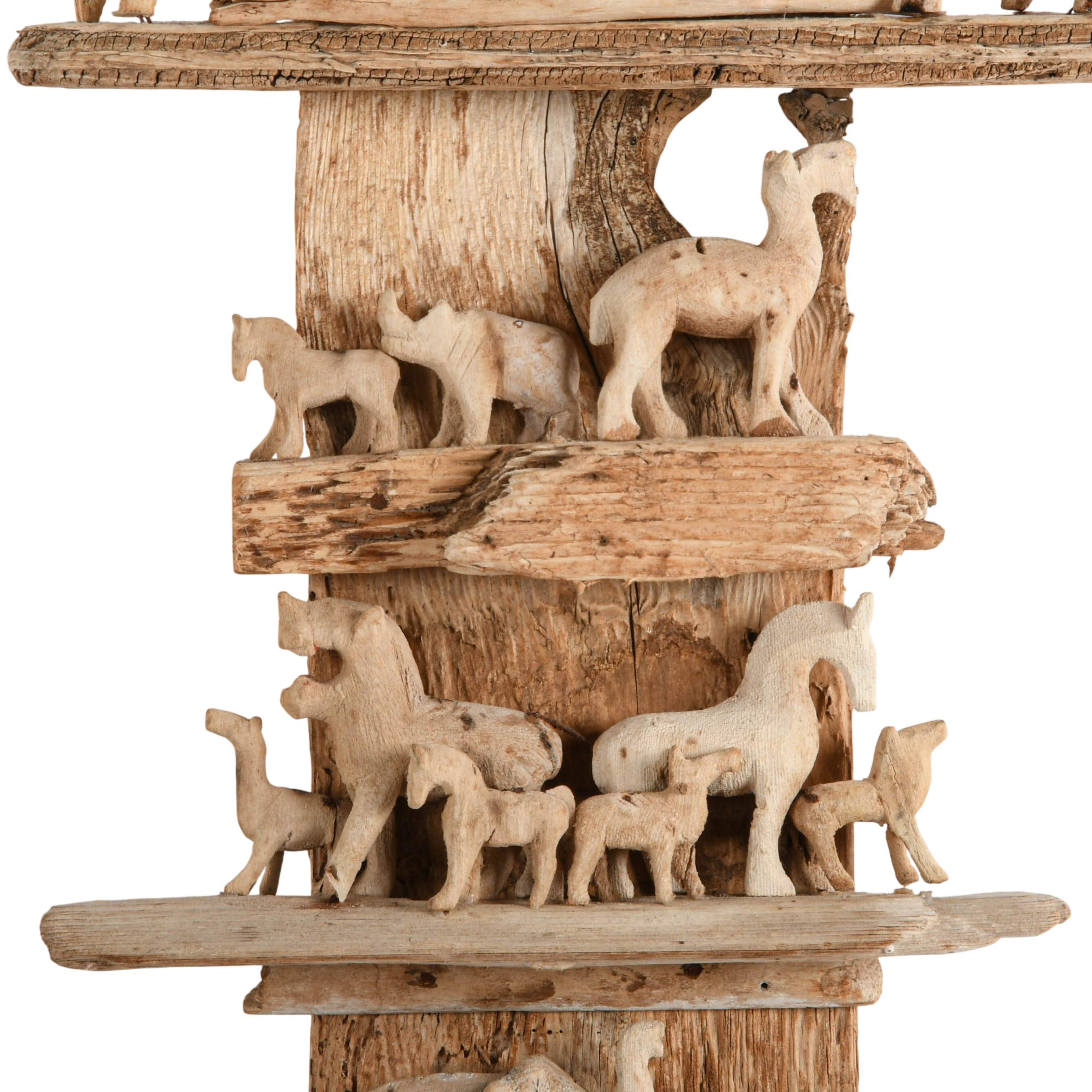 Signed Walberg Driftwood Noah's Ark Wall Hanger-3