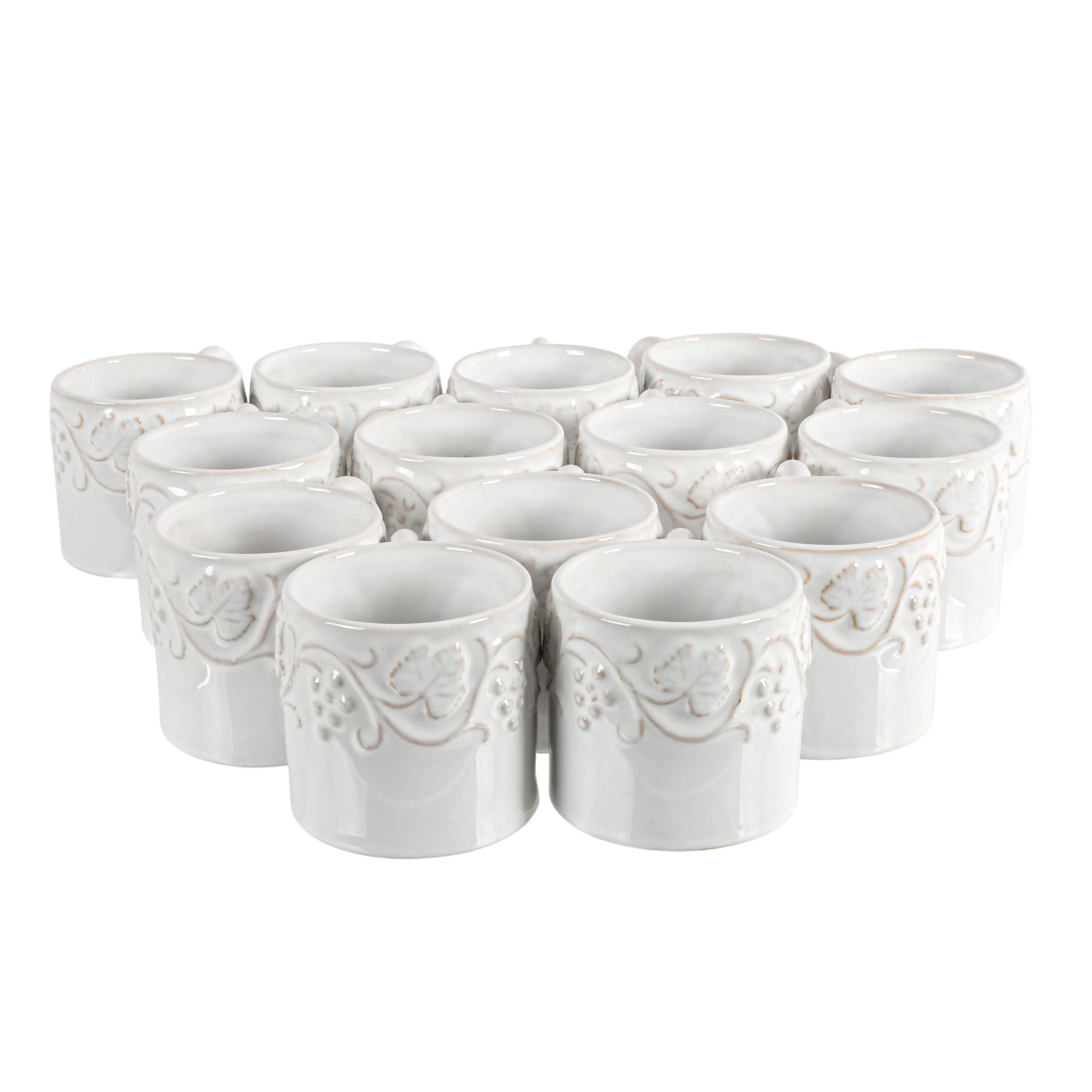 Set of Fourteen Ubaldo Grazia Deruta Italian Majolica Mugs-1