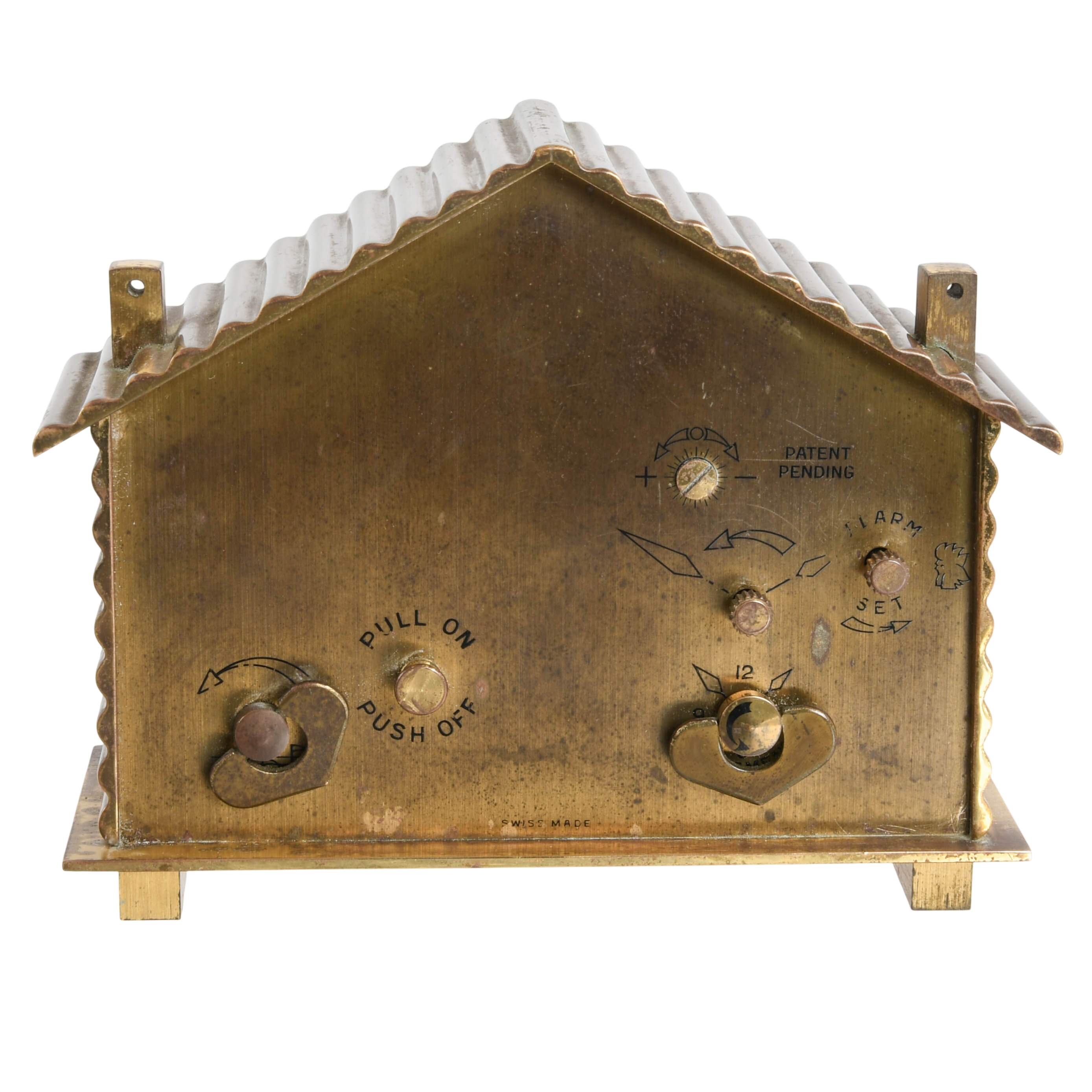 Swiss Chalet Remembrance Eight-Day Clock and Chiantel Swiss Cow Bell-9