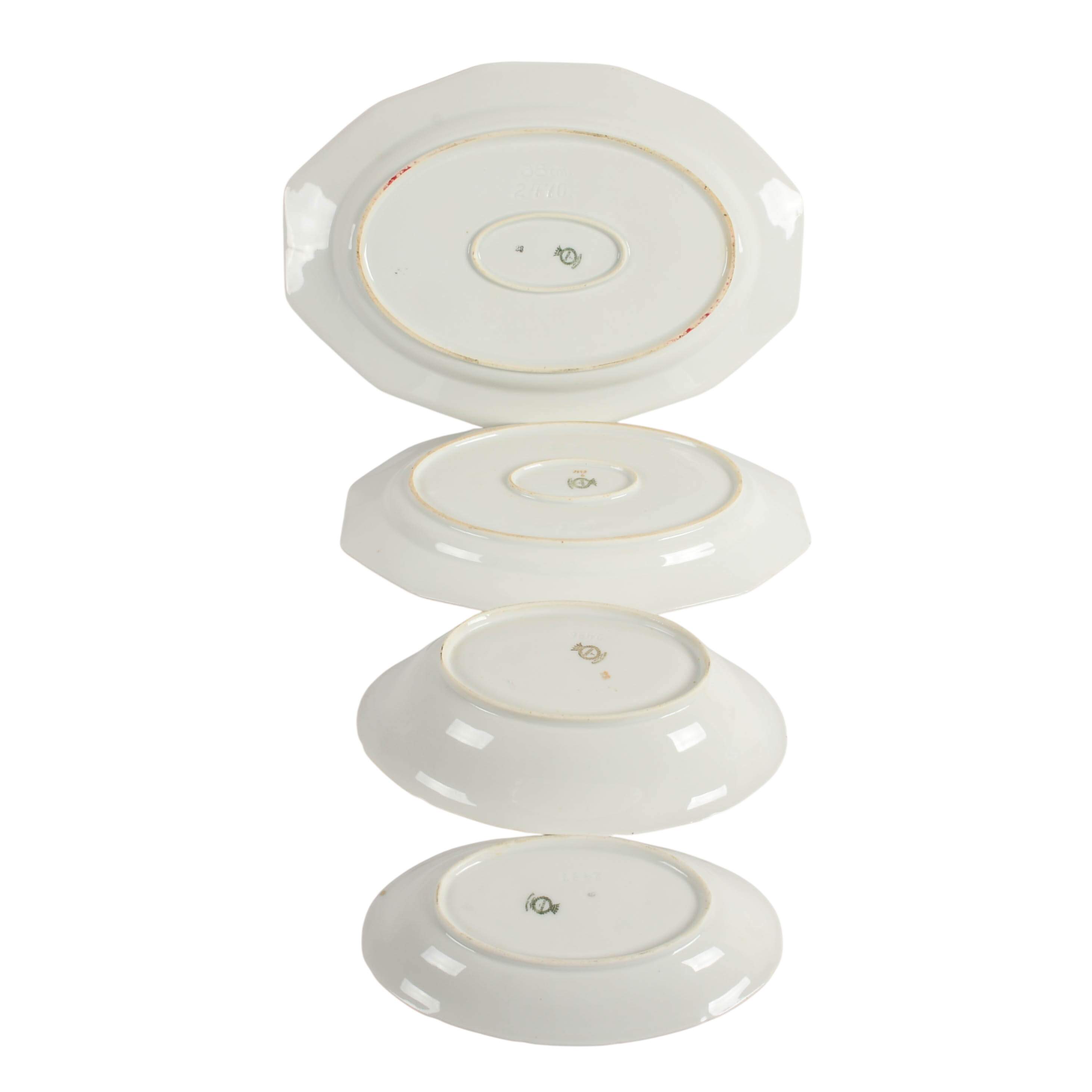 Thirteen-Piece Union T Czecho-Slovakian Made Floral Swags China Set-5