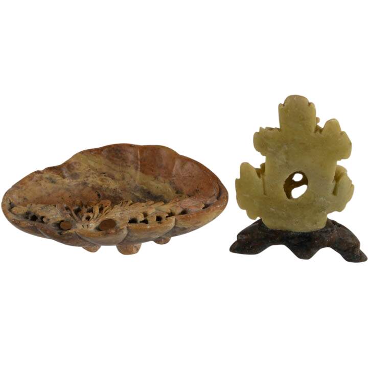 Pair of Chinese Carved Soapstone Objects-6