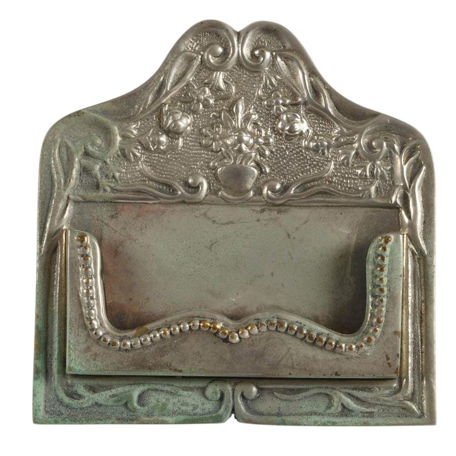 Antique Art Nouveau Metal Cardholder-1
