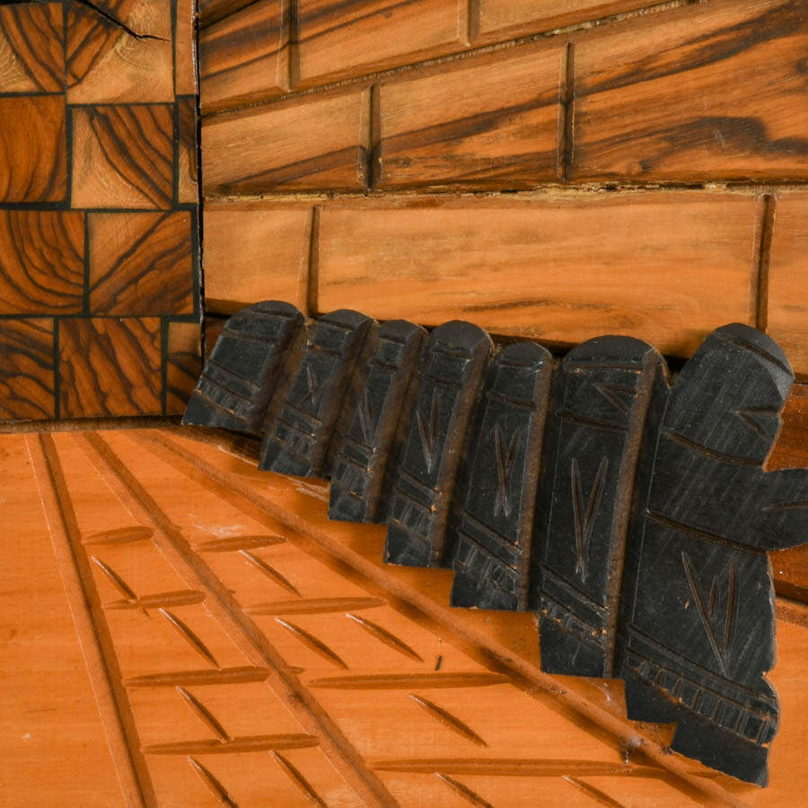 Hand-Carved Wood Plaque Depicting Prayer at the Western Wall-3
