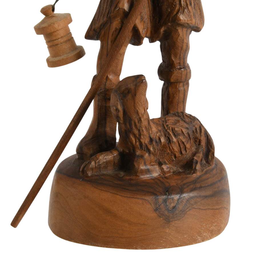 Israel Souvenir Items: Wood Shepherd and Holocaust Museum Candle Holder-6