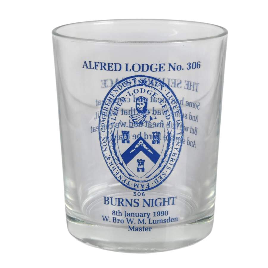 Five Darley Lodge Freemason's Crystal Glasses-9