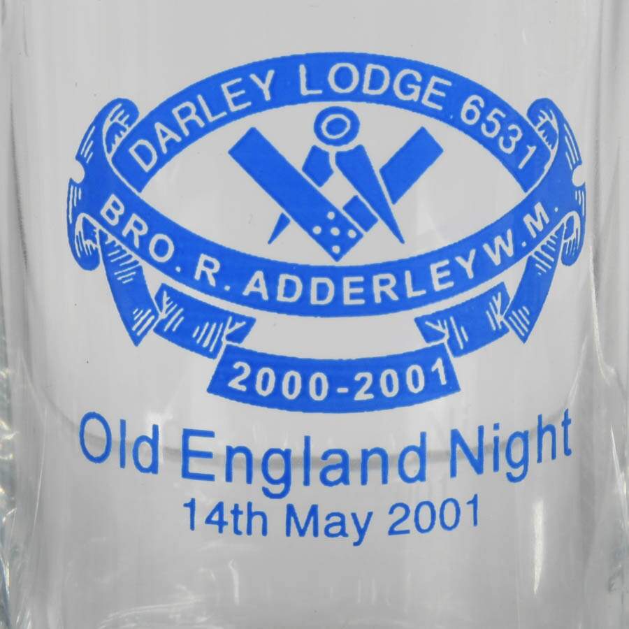 Five Darley Lodge Freemason's Crystal Glasses-5