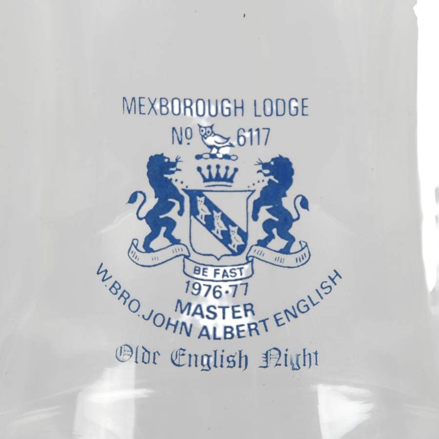 Five Darley Lodge Freemason's Crystal Glasses-3