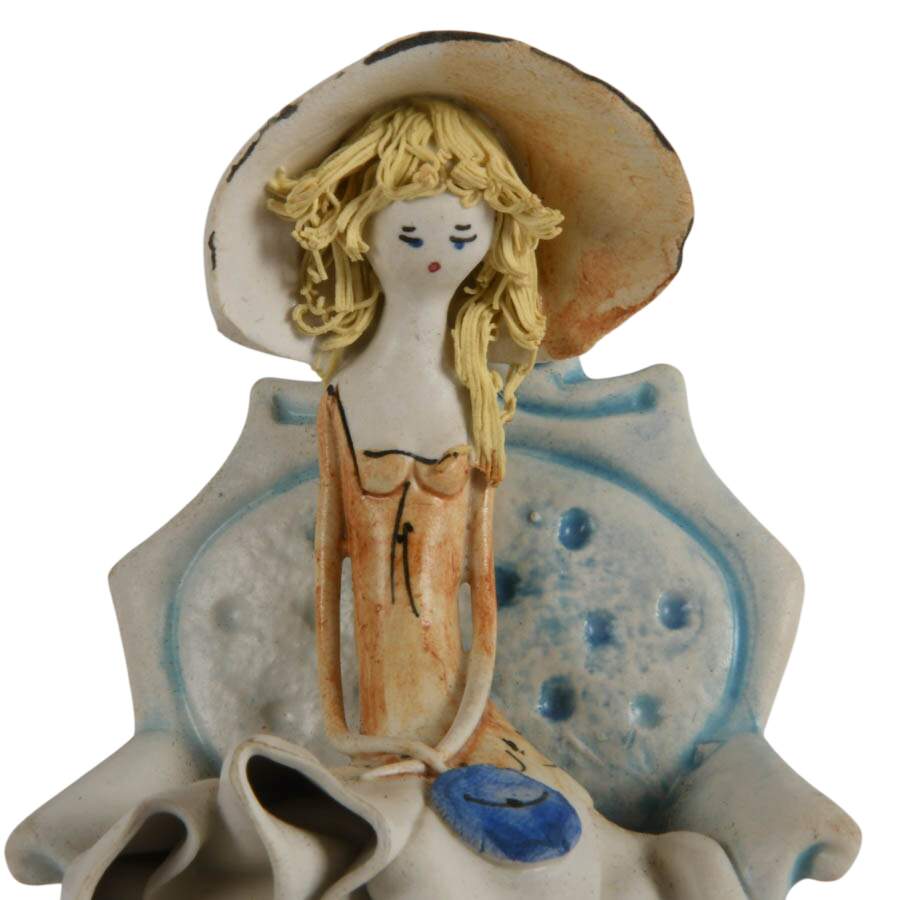Two Italian Porcelain Décor including a Candlestick and Figurine-7