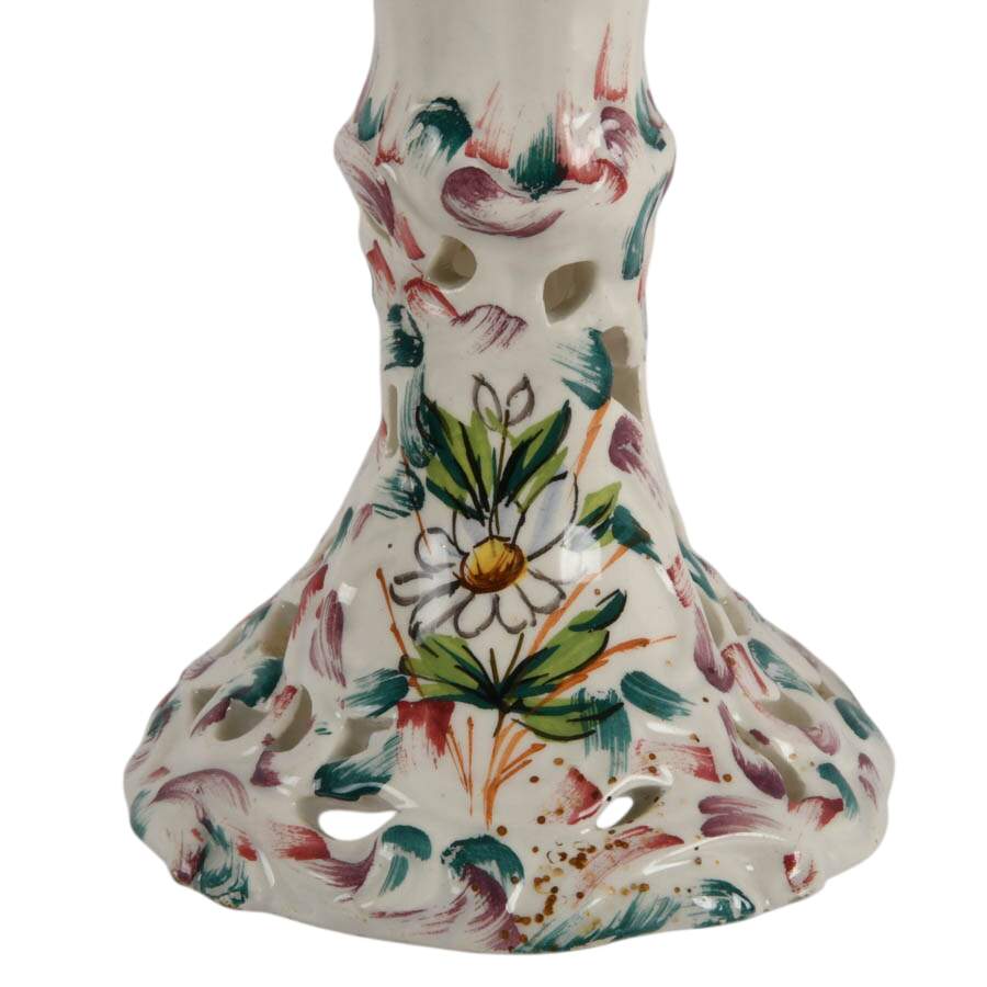 Two Italian Porcelain Décor including a Candlestick and Figurine-5