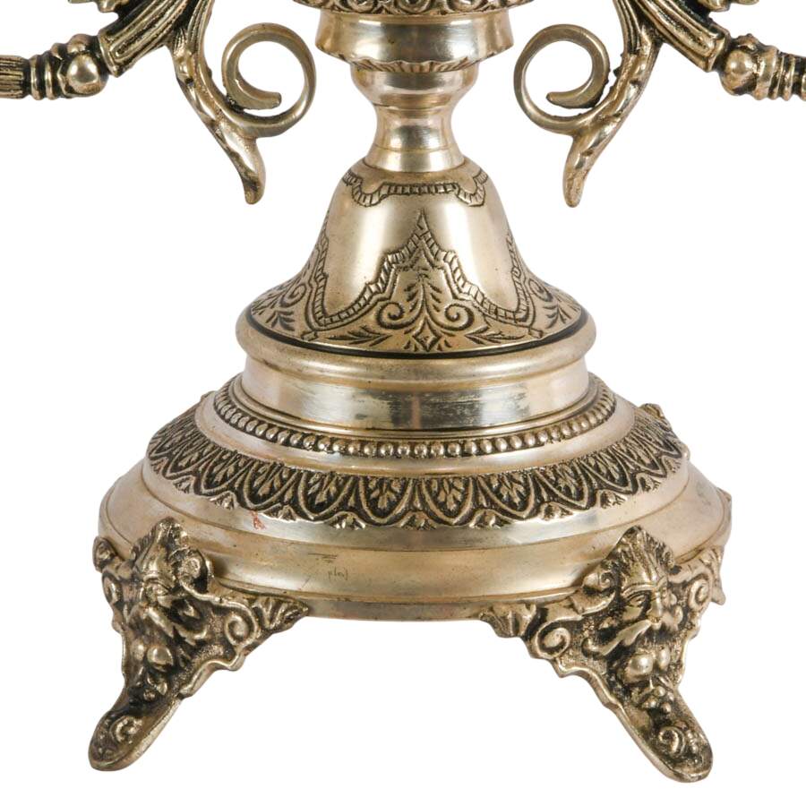 Large Ornate Silverplate Epergne After The Bombay Company-3