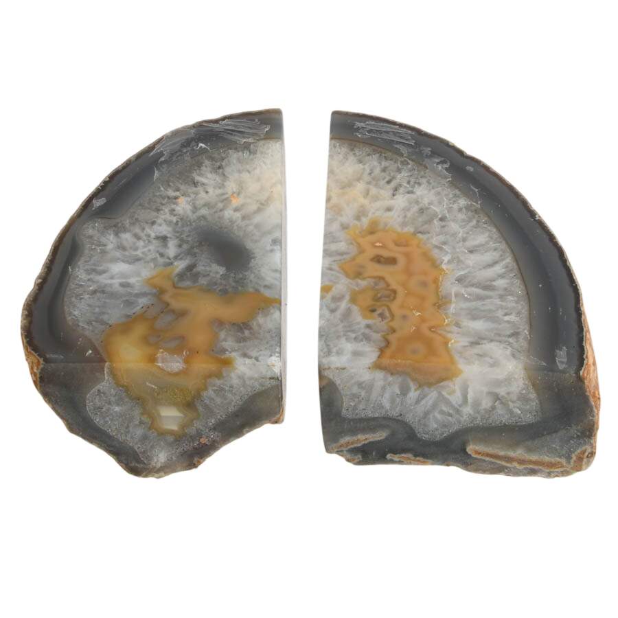 Pair of Dyed Blue Geode Specimen Bookends-7