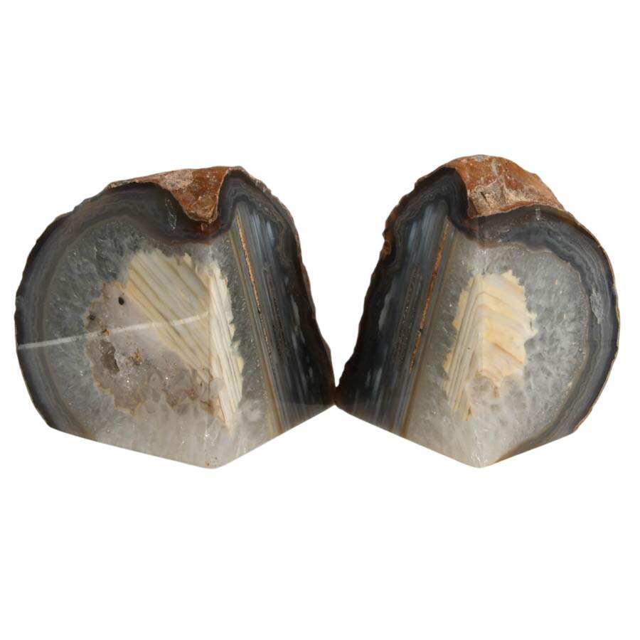 Pair of Dyed Geode Specimen Bookends-2