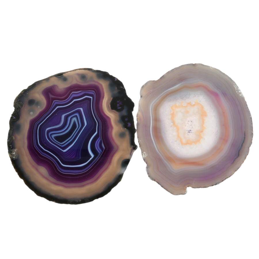 Pair of Dyed Purple Geode Specimens-7