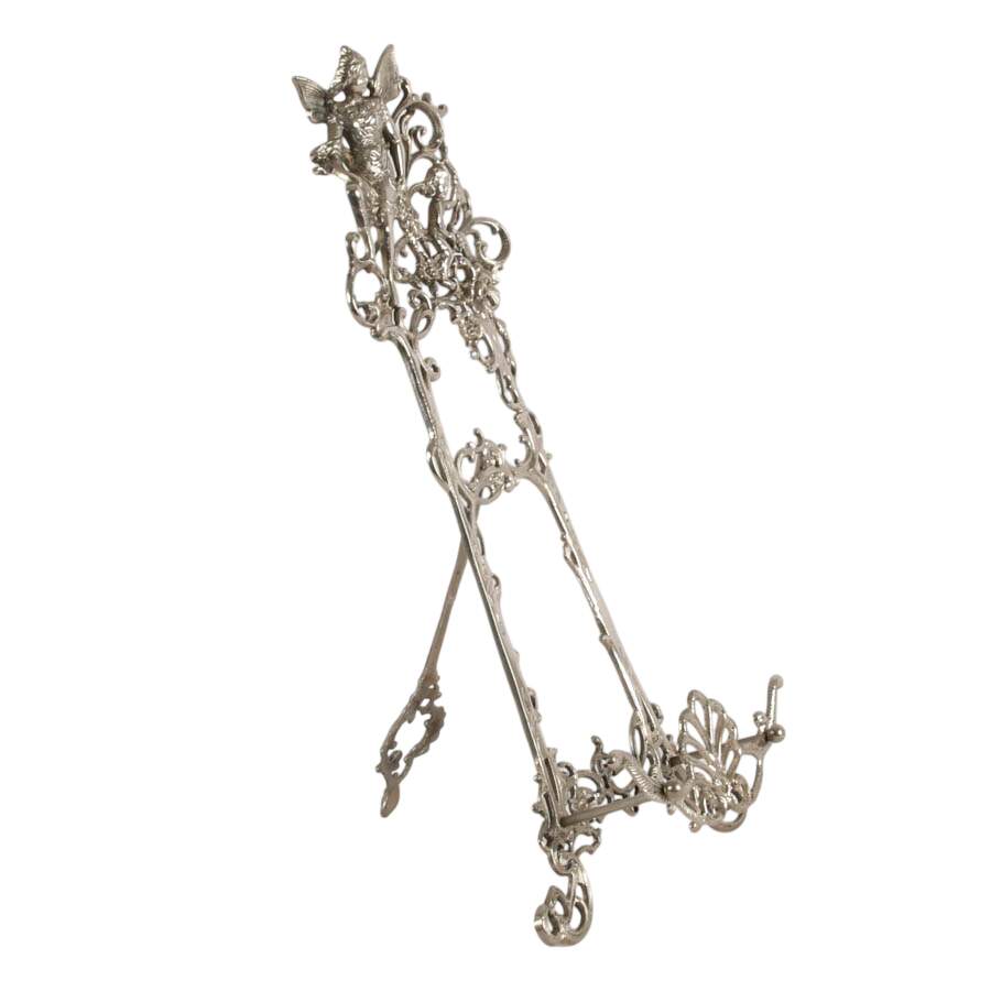Baroque-Style Silver Plate Table Easel-7