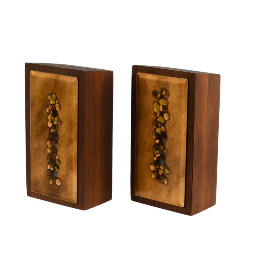 Pair of Hand-Crafted Bovano Bookends-2