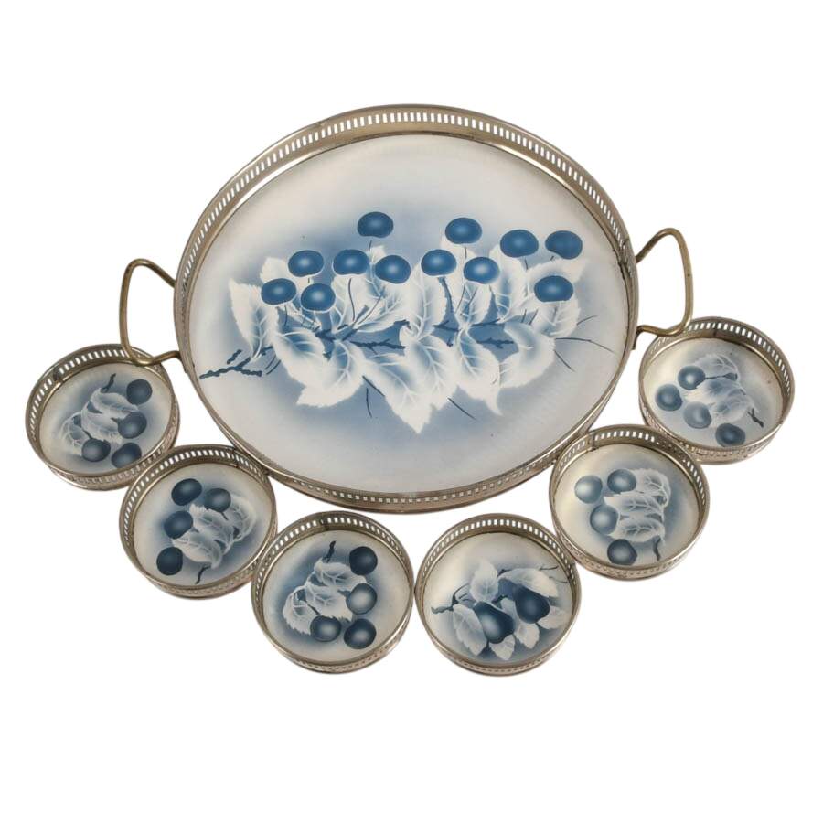 Antique Sternauware Coaster and Tray Set-4