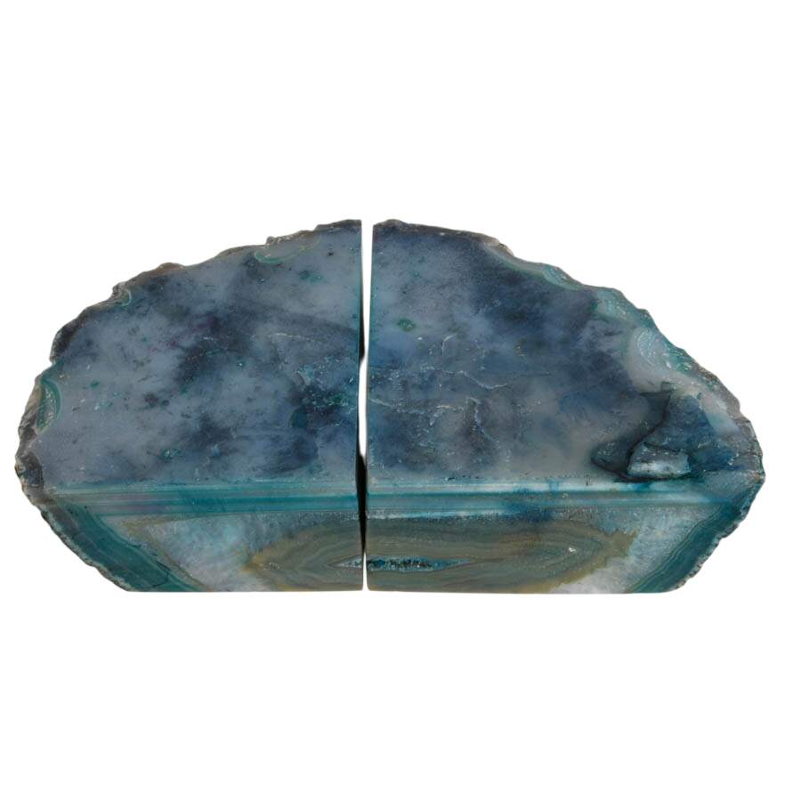 Green Dyed Geode Bookends-7