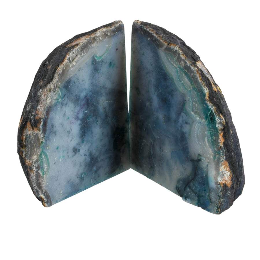 Green Dyed Geode Bookends-3