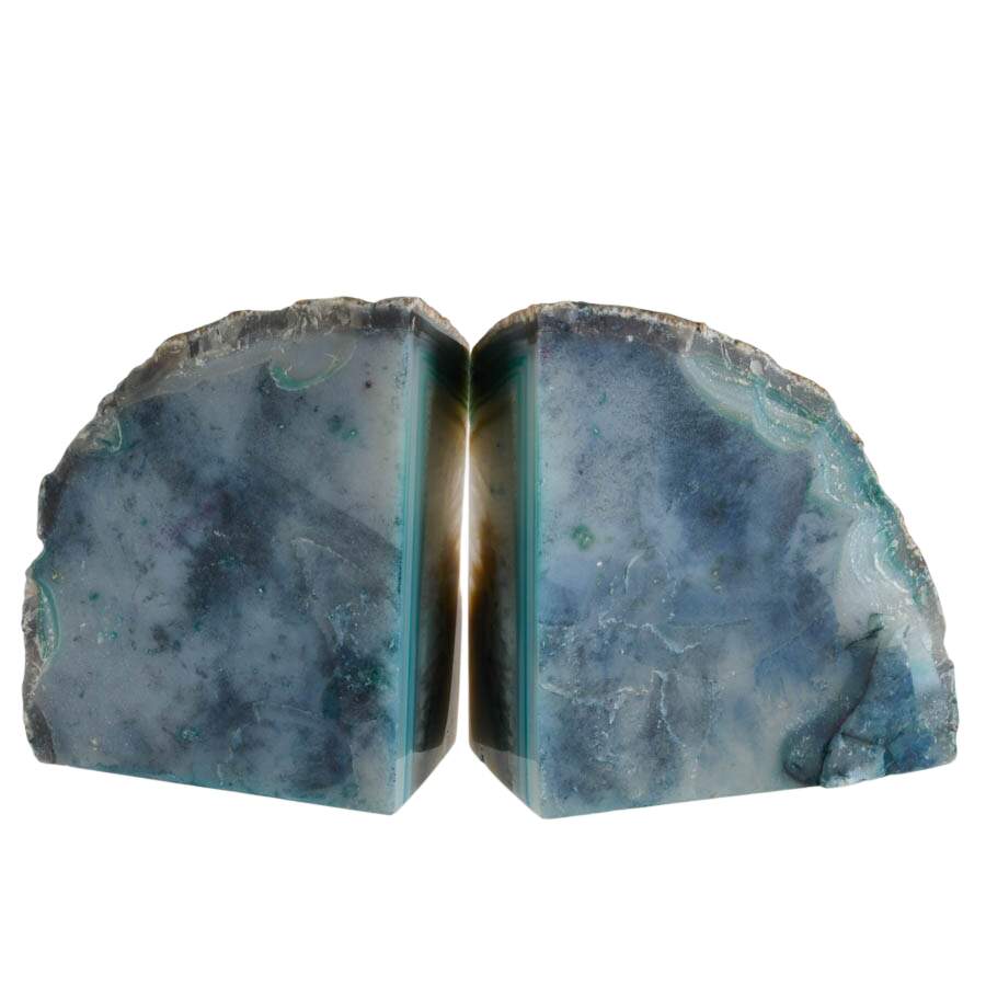Green Dyed Geode Bookends-2